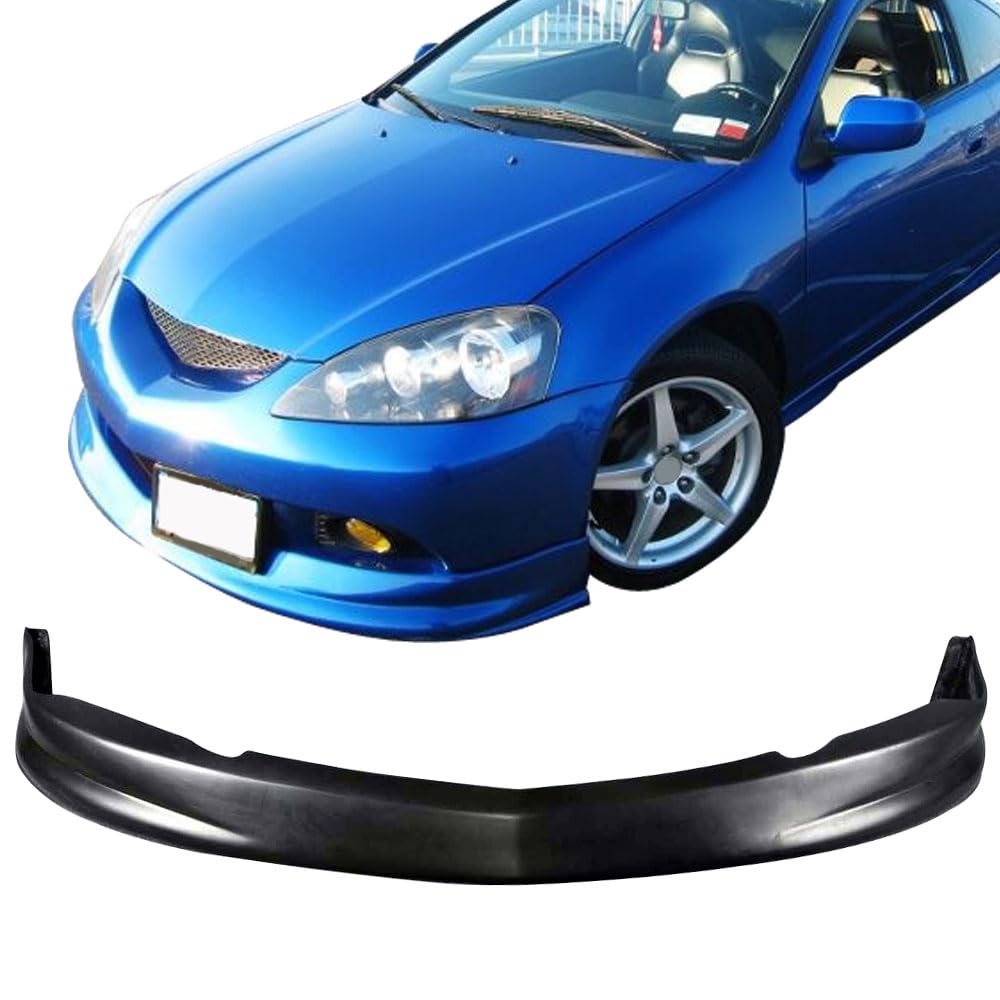 IKON MOTORSPORTS P1 Style Black Front Bumper Lip Spoiler Splitter for 2005-2006 ACURA RSX DC5 - Aggressive Styling & Enhanced Aerodynamics for Street Racing & Car Shows