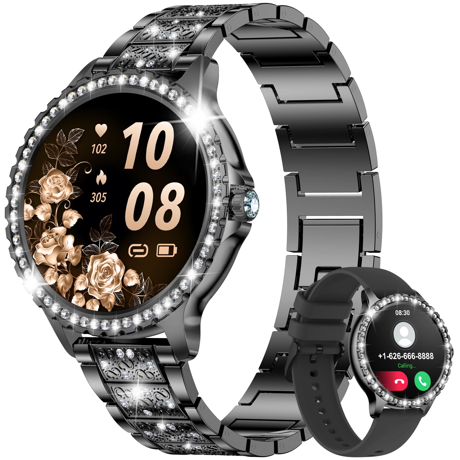 Elegant Diamond Smart Watch for Women - 1.32