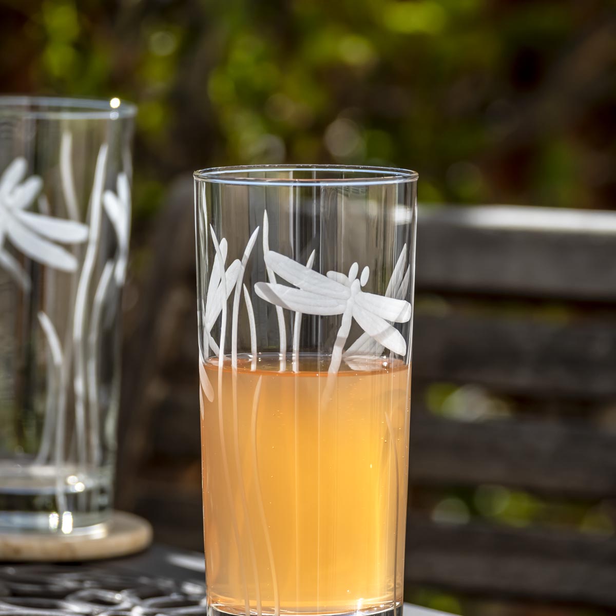 Dragonfly 15oz Insulated Highball Glasses - Set of 4 | Perfect for Cocktails, Iced Coffee & Outdoor Entertaining