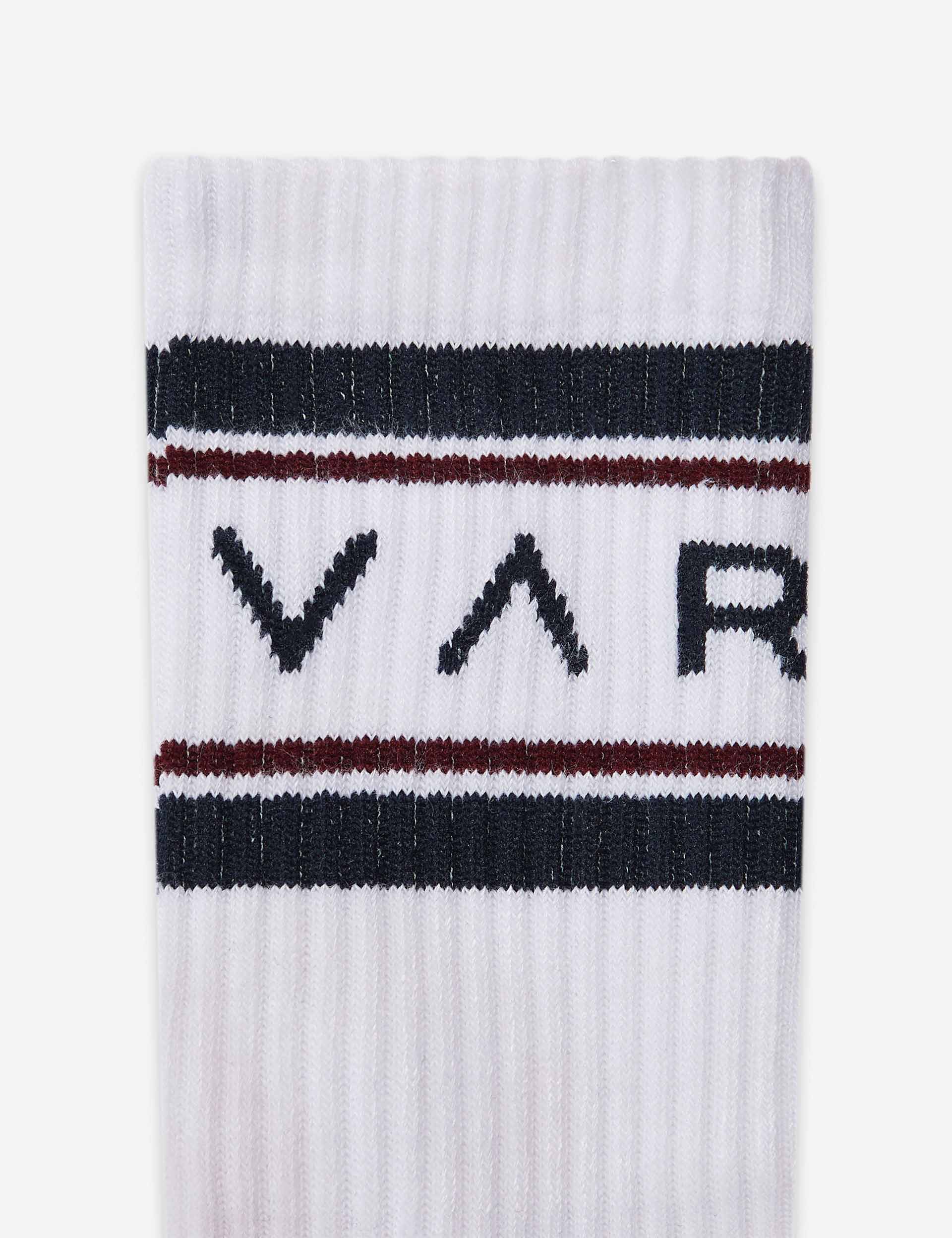 Astley Active Sock - Premium Performance Running Socks for Men & Women - White/Blue Nights/Port - Ideal for Running, Hiking & Workout