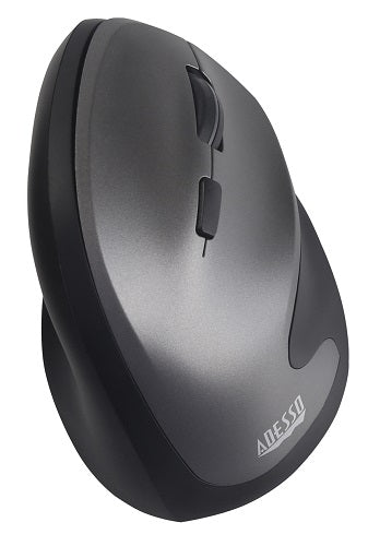 Adesso Antimicrobial Vertical Ergonomic Wireless Mouse - Comfortable Computer Mouse for Office & Gaming - Reduces Wrist Pain for Long Work Sessions
