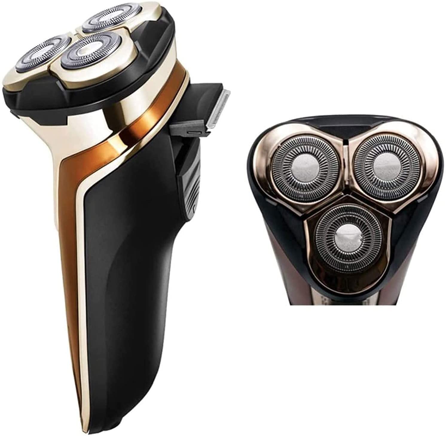 Best Rotary Electric Shavers for Men - Rechargeable Wet/Dry Shaver with Pop-Up Beard Trimmer - Perfect for Travel, Home & Gym Use