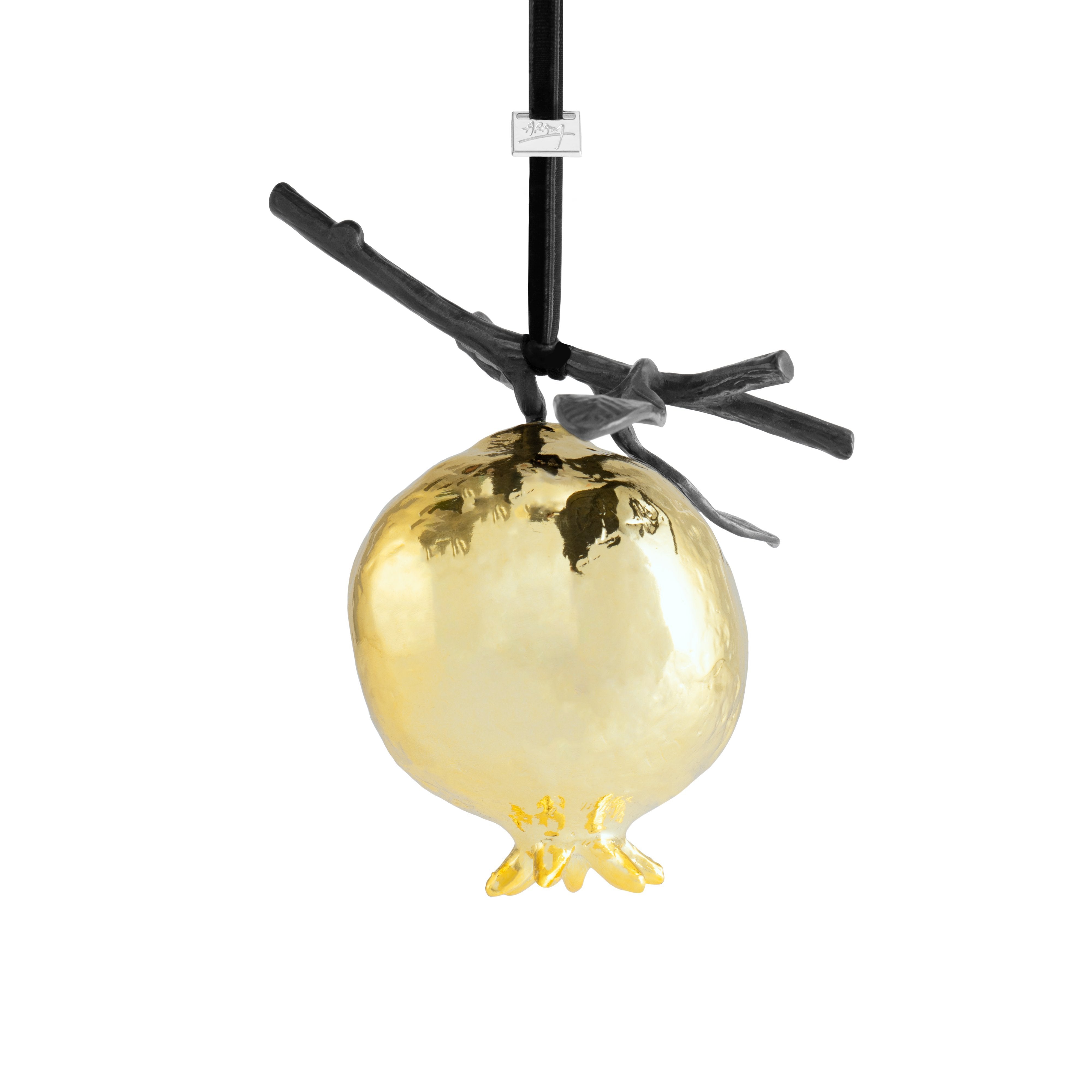 Gold Pomegranate Ornament - Elegant Home Decor for Christmas Tree, Holiday Party & Wedding Centerpieces