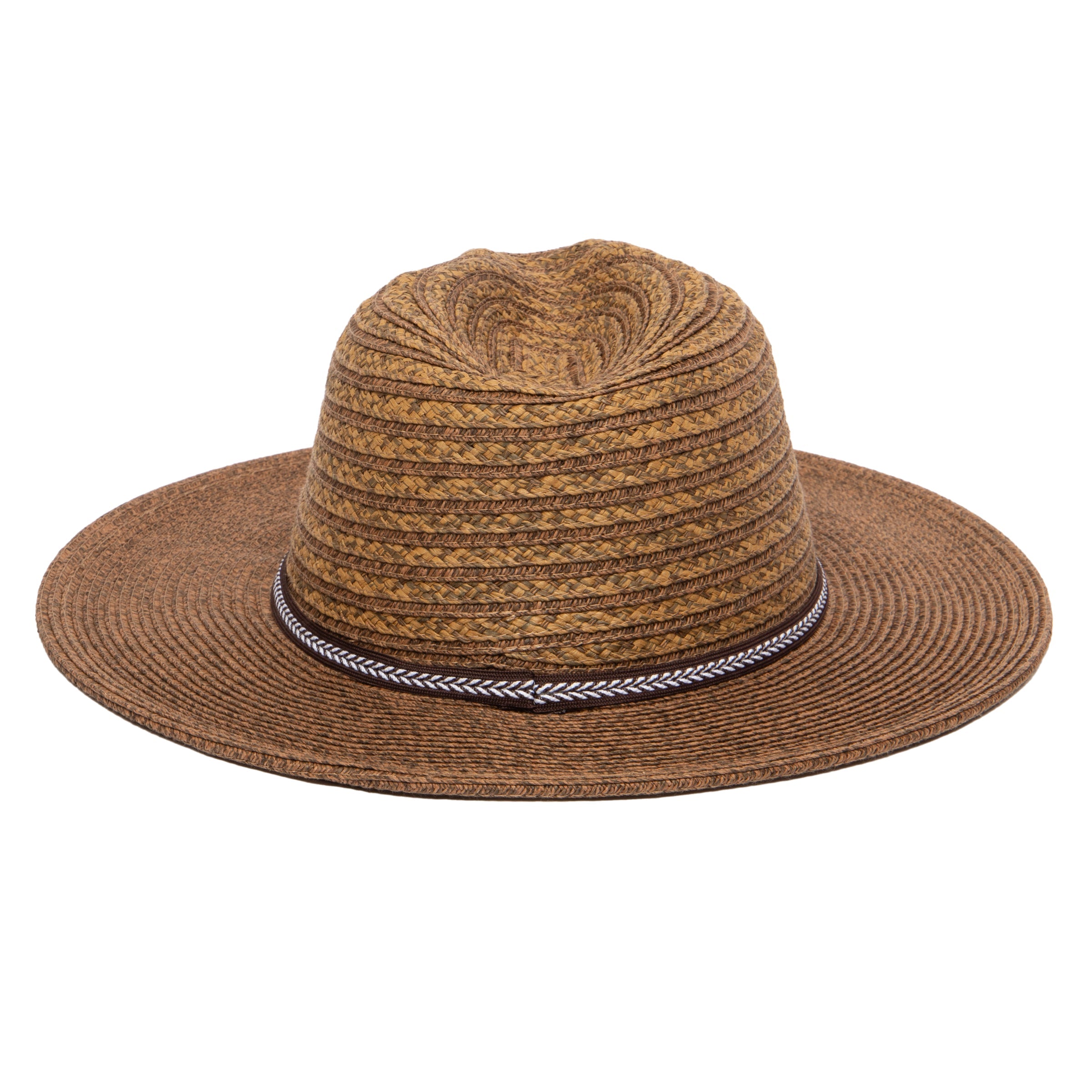 Men's Ultra-Wide Panama Hat with Jacquard Trim - Perfect for Summer Beach, Outdoor Travel & Casual Fashion