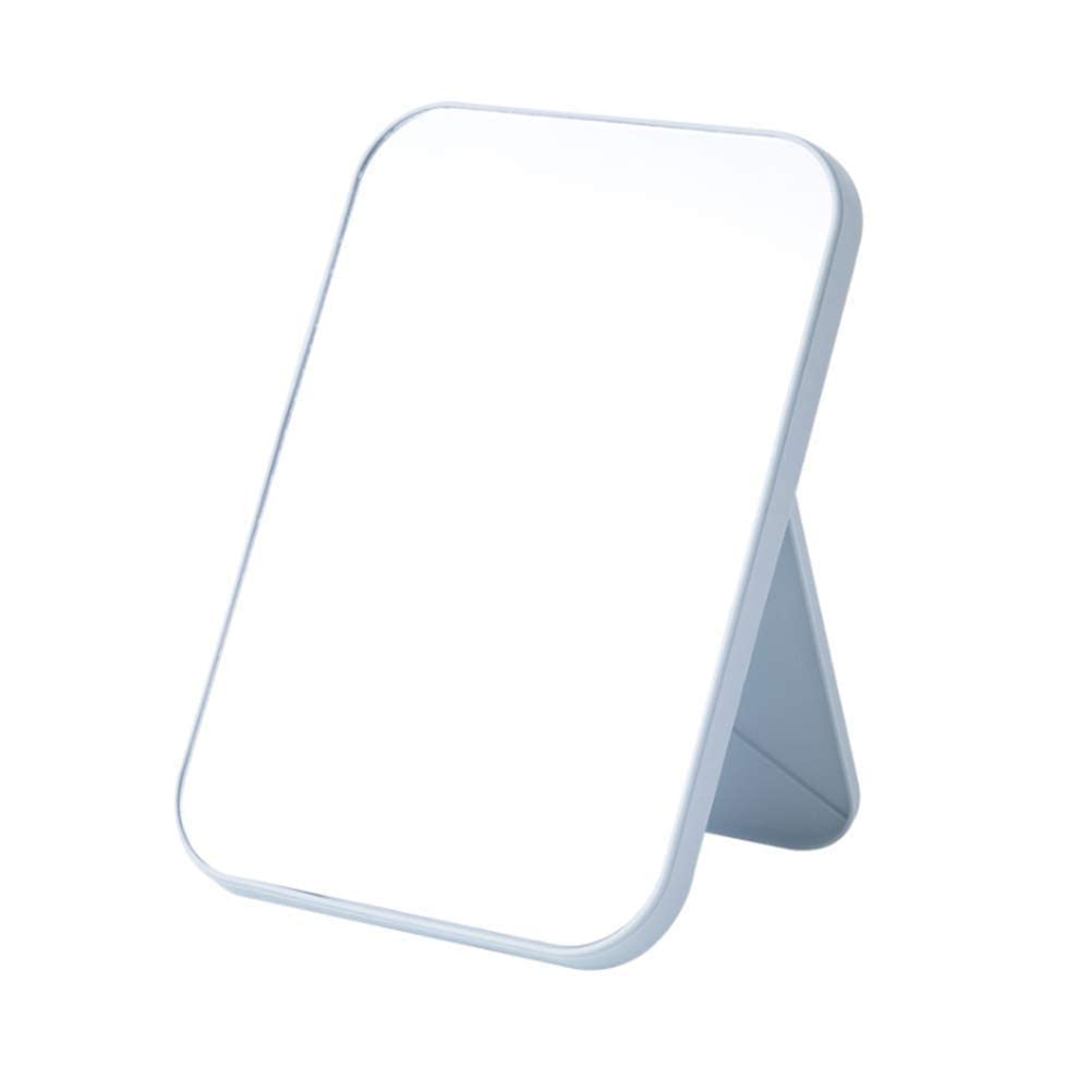 PLENARO Adjustable Makeup Mirror with Stand - Foldable Desktop Vanity Mirror for Home & Travel, HD Cosmetic Mirror with 360° Rotation (Blue) - Perfect for Makeup Application, Skincare Routine & Hair Styling