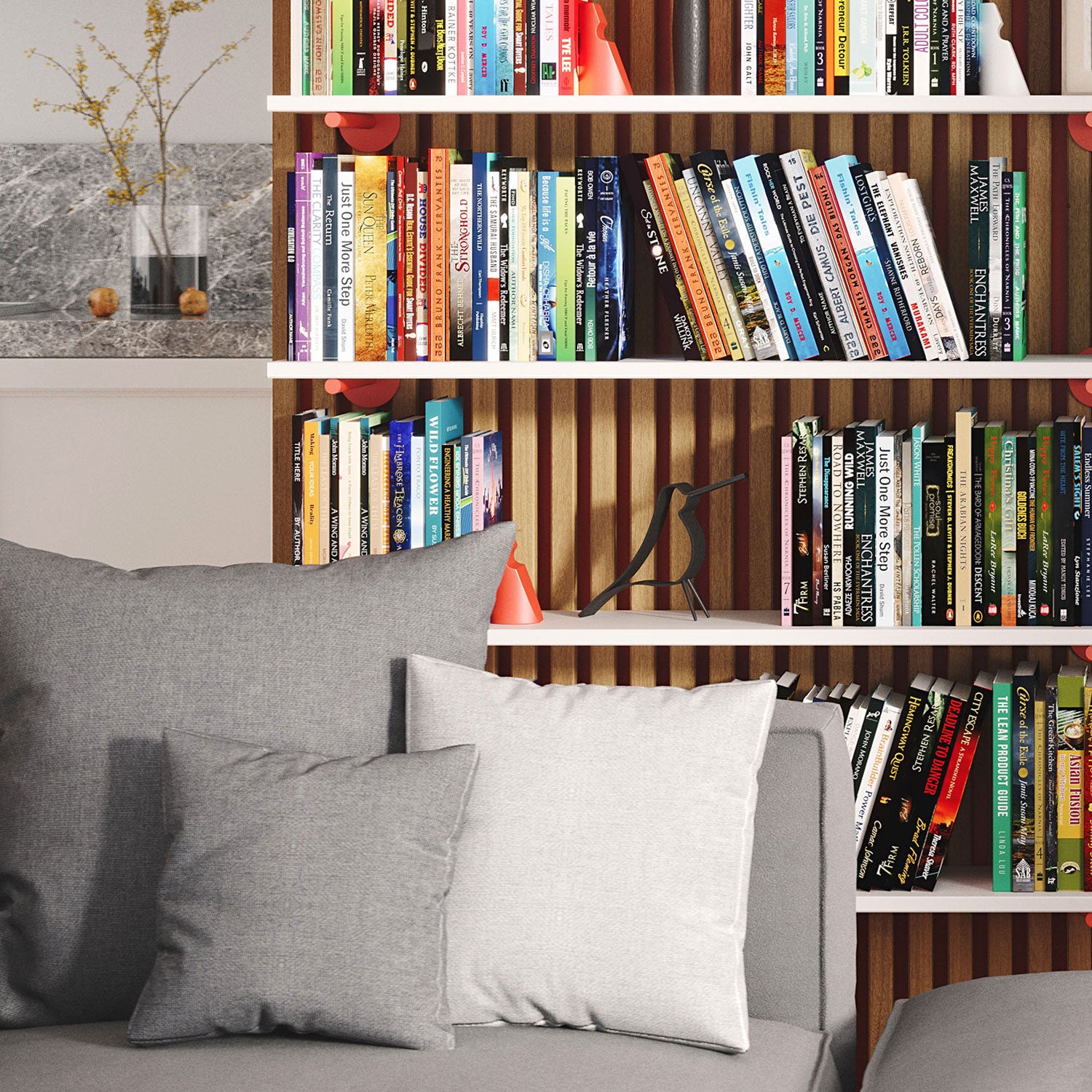 Roderick Concretey Wall Shelf - Modern Floating Shelf for Home & Office Decor - Perfect for Living Room, Bedroom, Bathroom Storage & Display