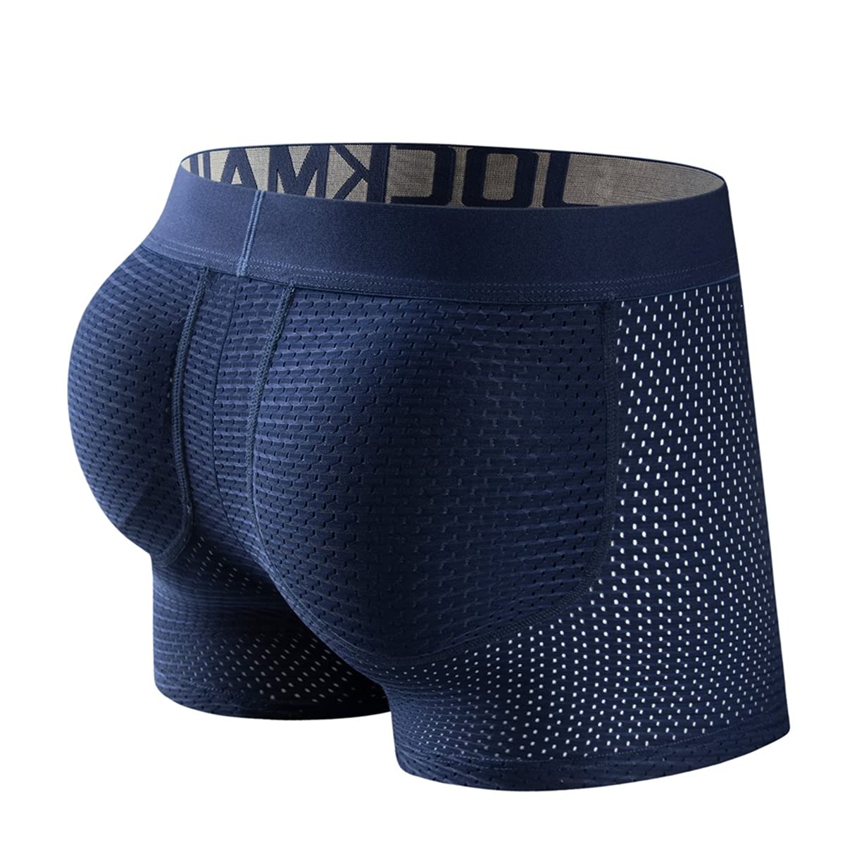 JOCKMAIL Men's Mesh Boxer Briefs with Padded Hip Enhancer - Breathable Underwear for Comfort & Support - Perfect for Gym, Workout & Everyday Wear