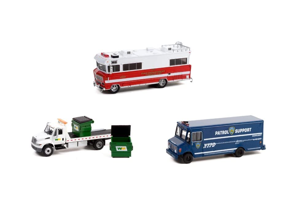 Greenlight Heavy Duty Trucks Series 22 Diecast Car Set - 6-Piece 1/64 Scale Collectible Model Trucks for Kids & Adults | Perfect for Display, Gifts & Play Scenes