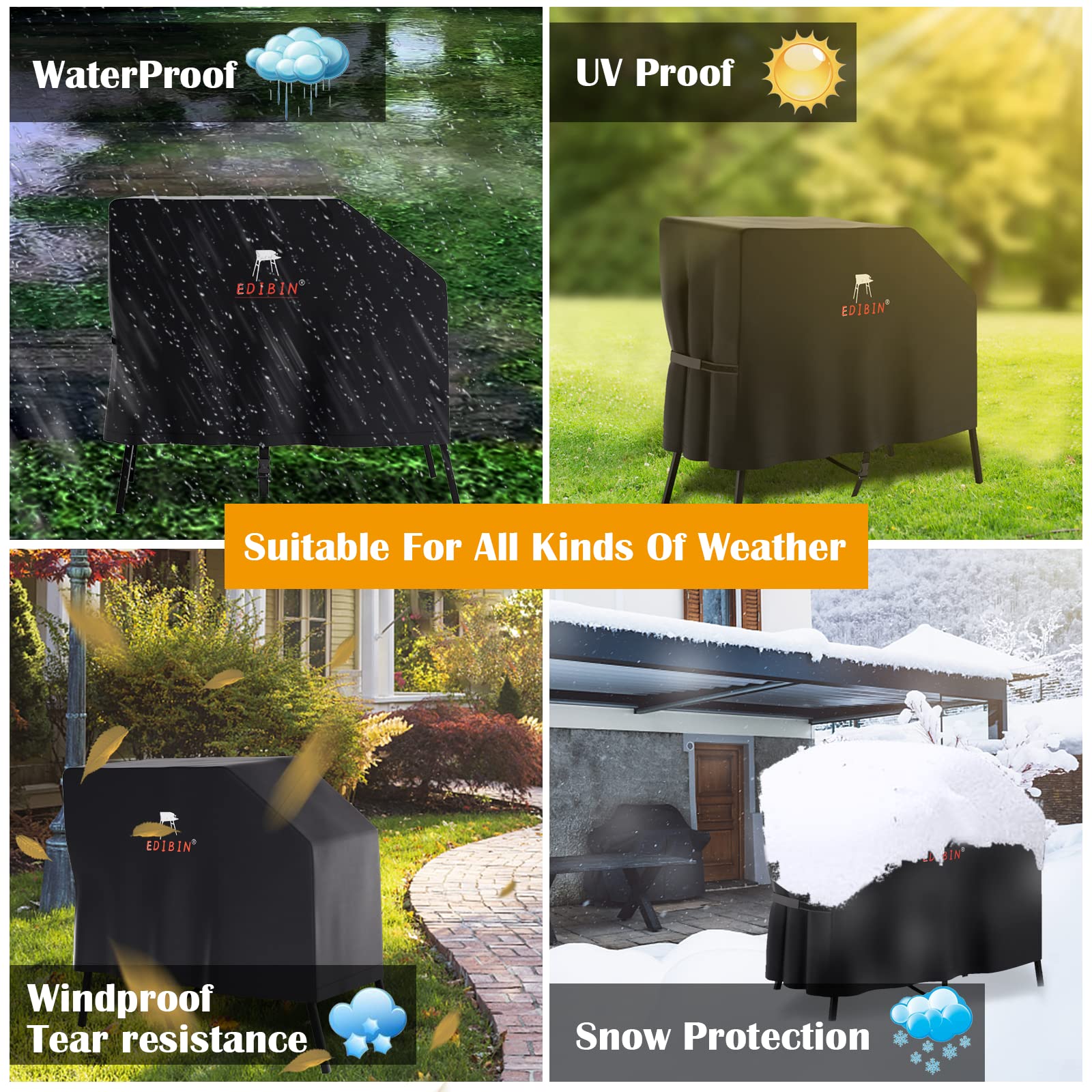 **22 Inch Heavy Duty 600D Weatherproof Griddle Cover - Perfect Fit for Blackstone 22