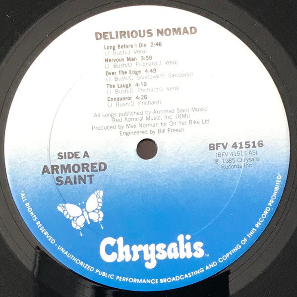 Armored Saint Delirious Nomad Vinyl LP Album - Near Mint (NM) or Mint (M) Condition - Perfect for Record Collectors & Rock Music Enthusiasts