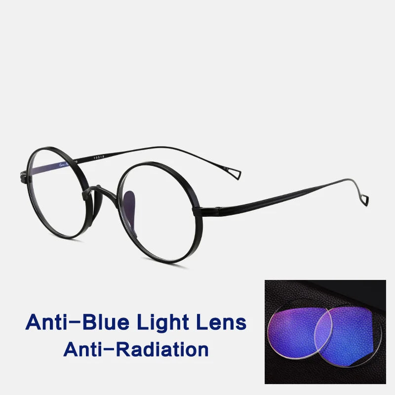 Brightzone Women's Full Rim Round Titanium Eyeglasses 86561 - Lightweight & Durable Frame for Work, Reading & Everyday Use