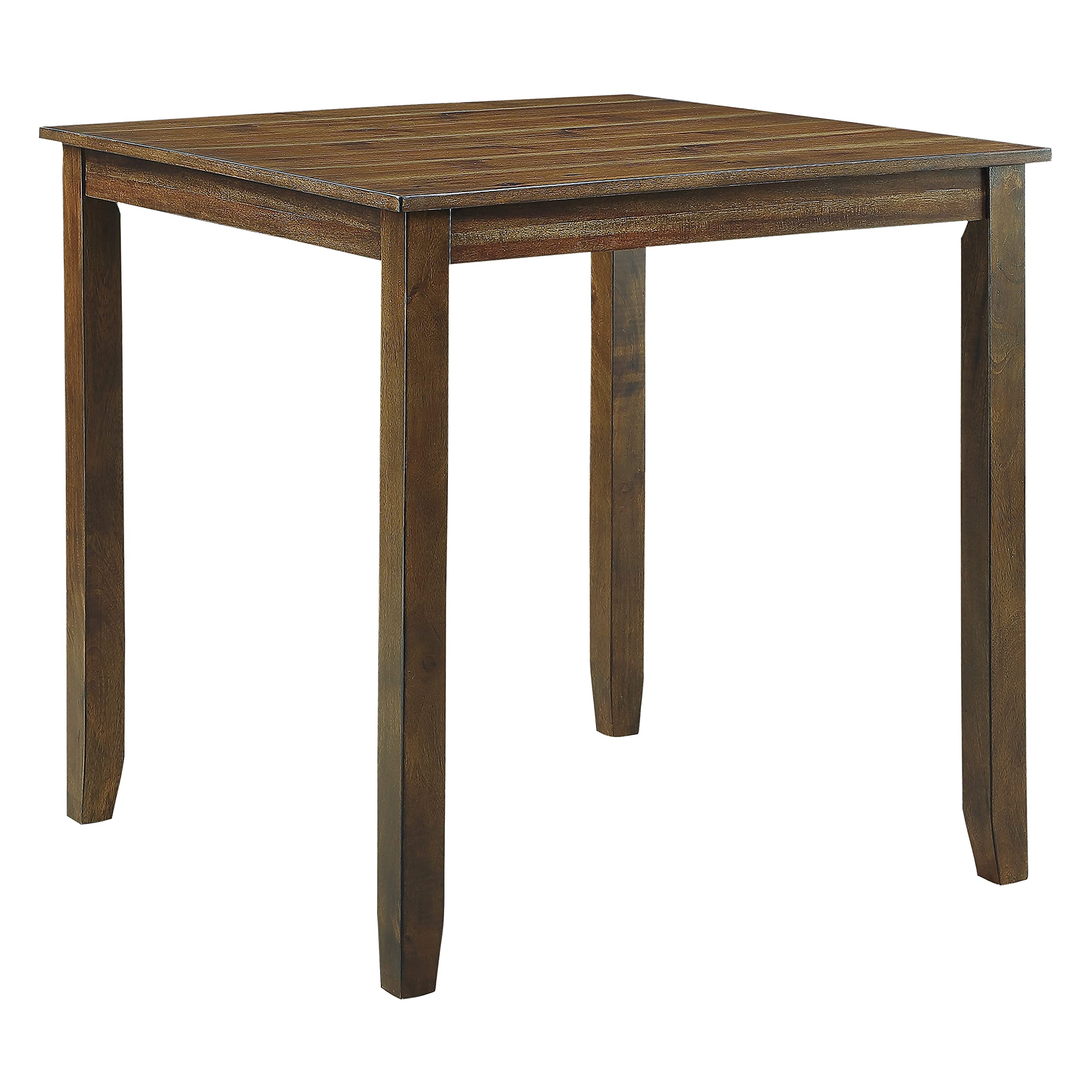 Lexicon Brookshire 5-Piece Counter Height Dining Set - Brown Wooden Bar Table & Stools for Kitchen, Breakfast Nook & Small Space Dining | Modern & Space-Saving Design