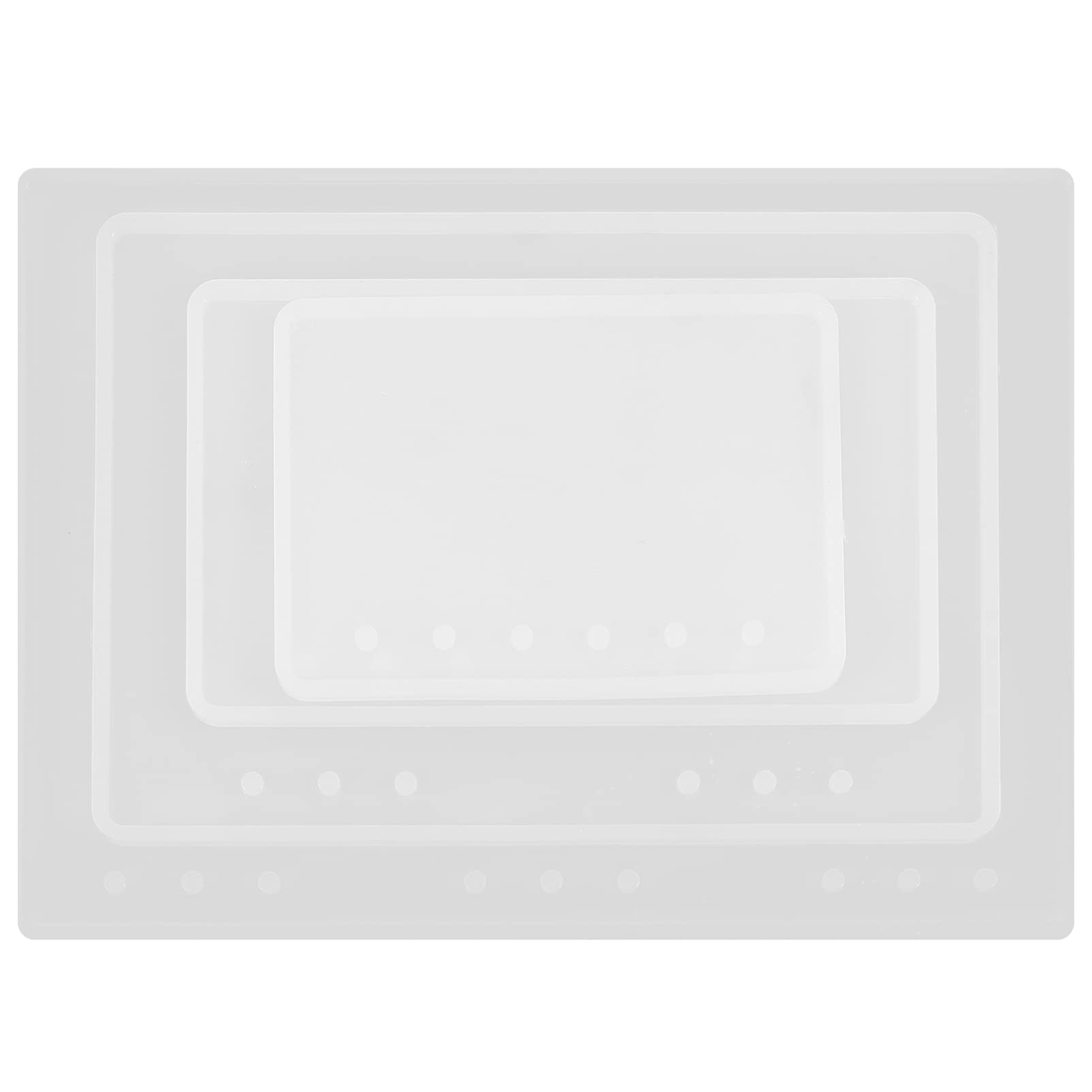 EXCEART 4-Piece DIY Epoxy Notebook Mold Set - Clear Casting Metal Molds for Custom Resin Planners, Journals & Ornaments - Perfect for Crafting, Scrapbooking & Unique Gift Making