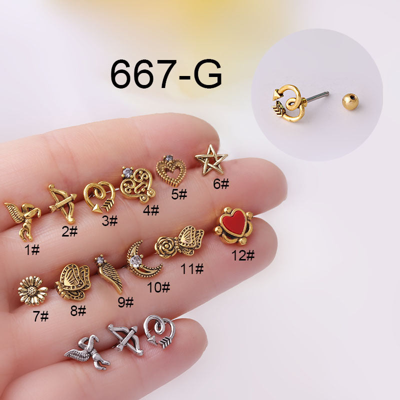 20G Cartilage Tiny Stud Earrings - Vintage Flat Back Earrings for Women | Hypoallergenic Stainless Steel | Perfect for Daily Wear, Work & Special Occasions