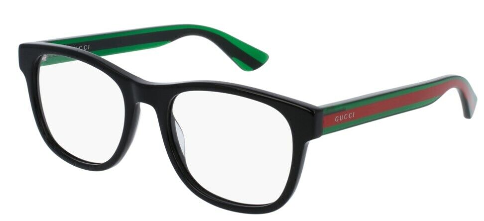 Gucci GG 0004ON 002 Black Square Unisex Eyeglasses - Classic Designer Frames for Men & Women - Perfect for Work, Reading & Fashion Accessories