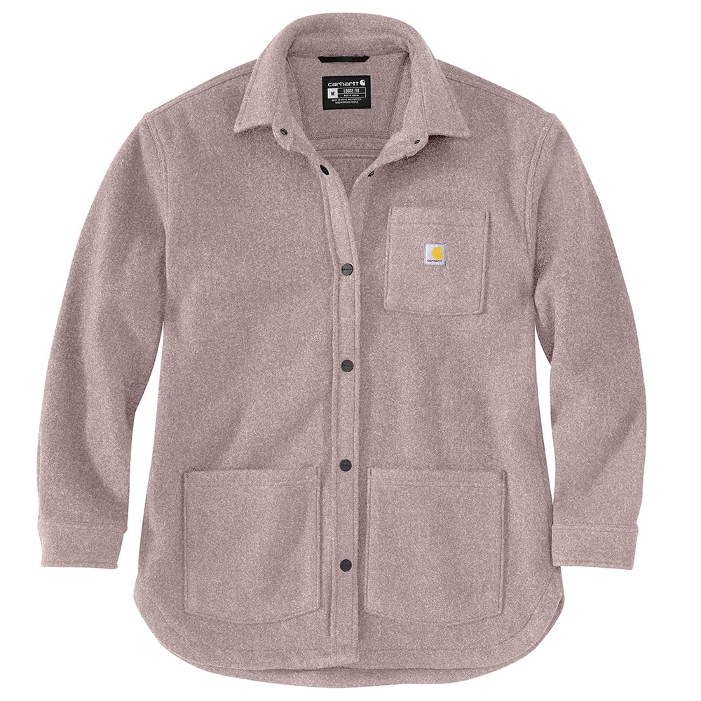 Carhartt Women's Loose Fit Fleece Shirt Jacket - Warm Winter Workwear for Outdoor Activities, Hiking & Casual Wear