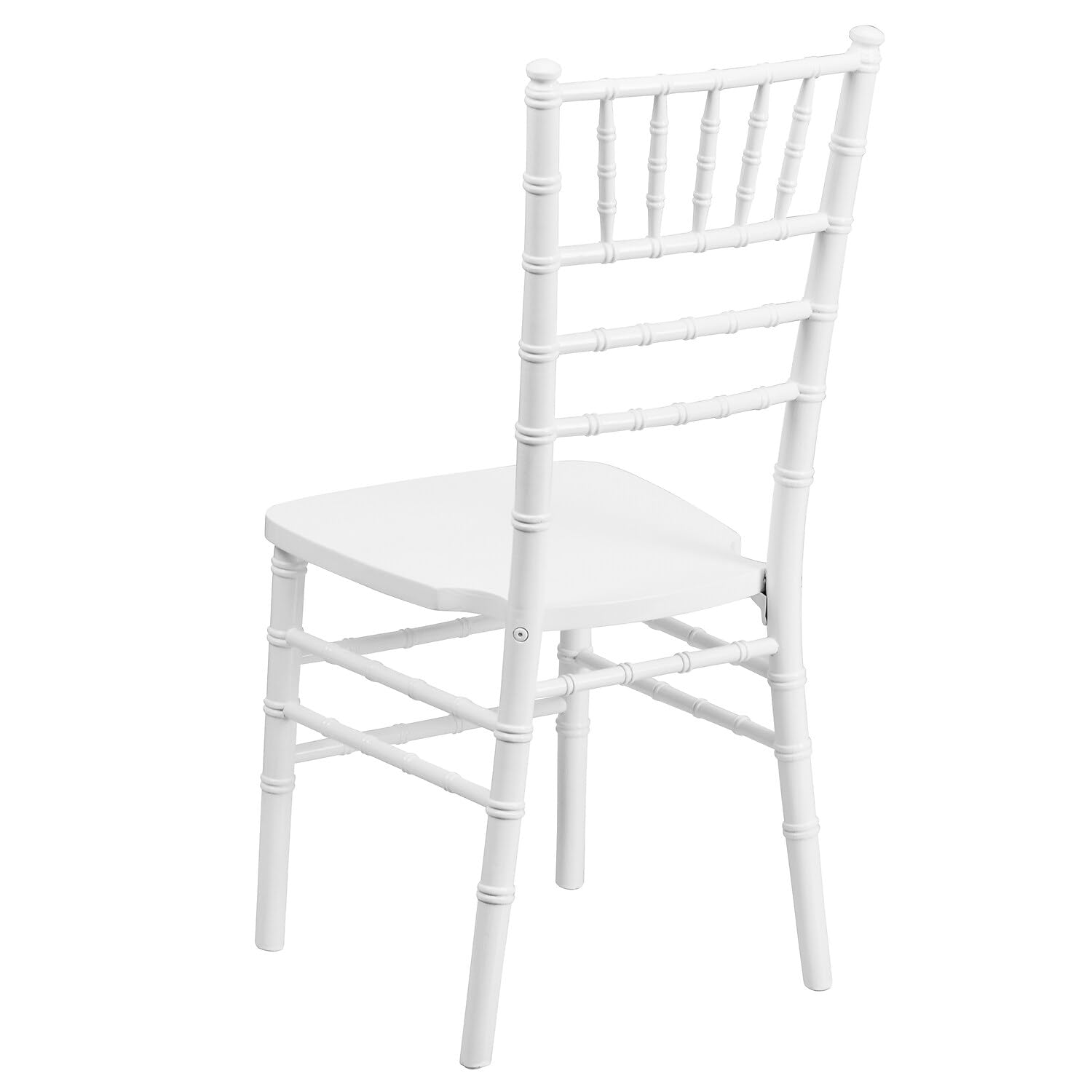 Flash Furniture 2-Pack HERCULES Series White Wood Chiavari Chairs - Elegant Wedding, Banquet & Event Seating for Indoor/Outdoor Use