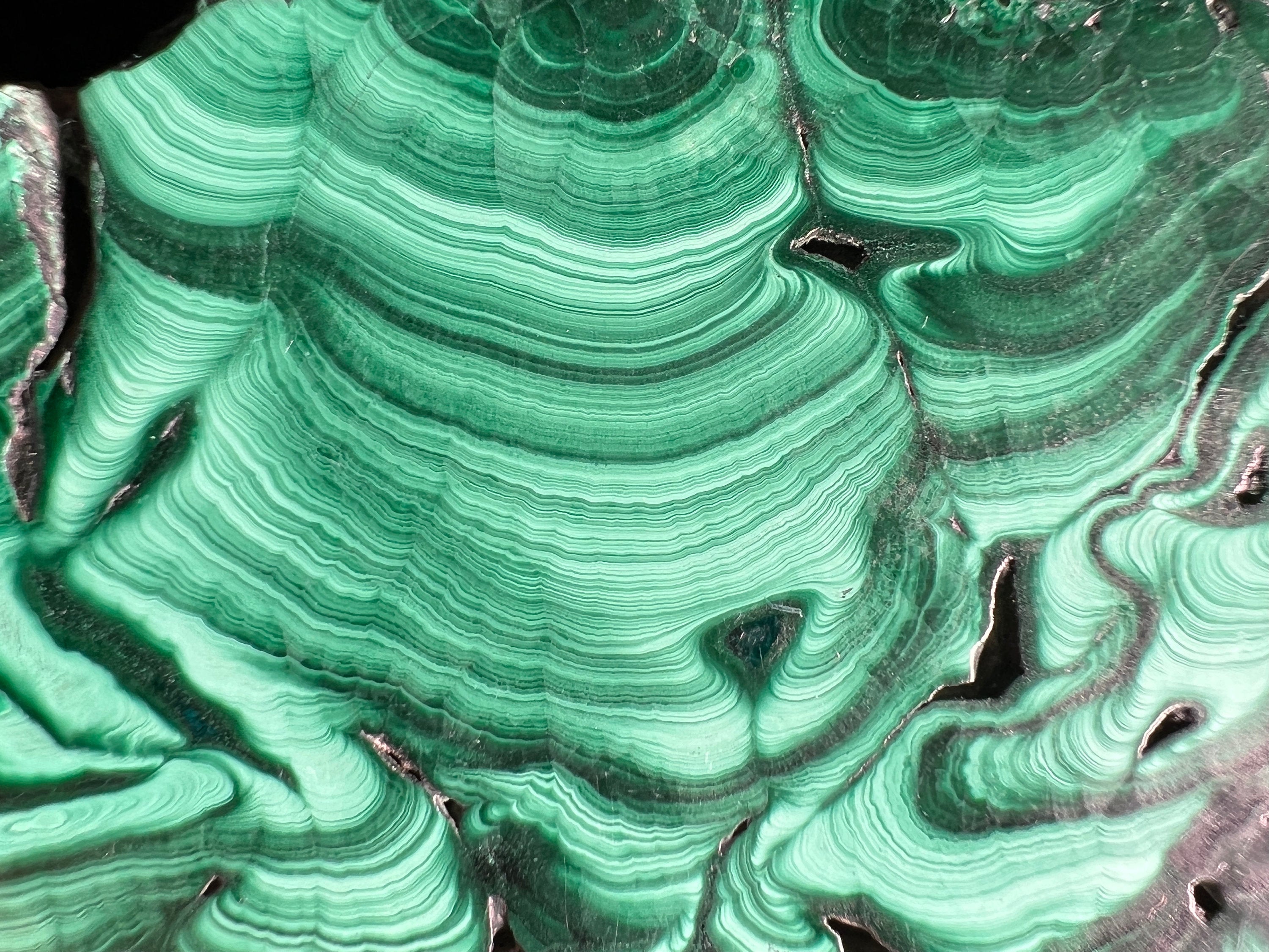 Premium MALACHITE Crystal Slab - Natural Green Malachite Stone for Jewelry Making, Unique Handcrafted Gift & Home Decor (50437) | Perfect for DIY Crafts, Meditation Spaces & Luxury Interior Design