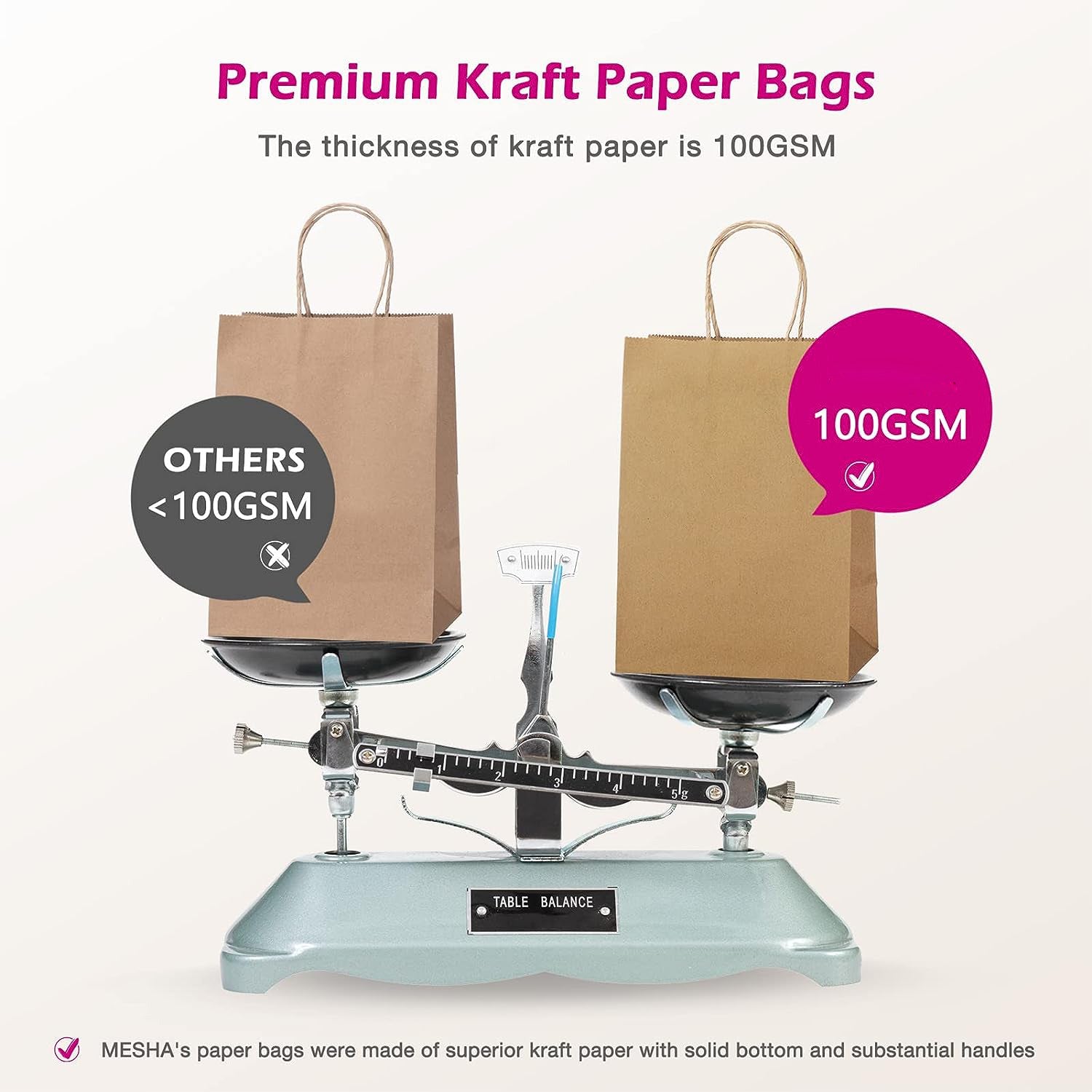 5.25x3.75x8 Inch Eco-Friendly Kraft Paper Gift Bags - Perfect for Birthday, Wedding, Party Favors & Holiday Gifting