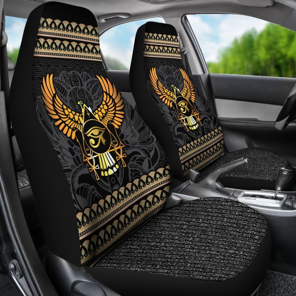 Premium Egyptian Wings & Eye of Horus Car Seat Covers - Ancient Egyptian Mythology Inspired Auto Accessories for Cars, SUVs & Trucks - Perfect for History Enthusiasts & Unique Car Decor
