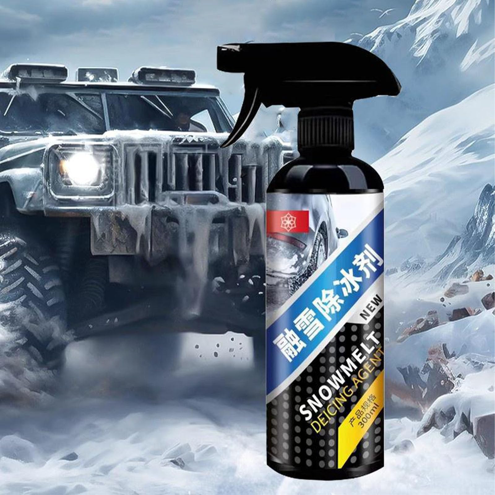 300ML Car Windshield Deicer Spray - Fast-Acting Windshield Defroster & De-Icing Solution for Winter - Essential for Snow, Ice Removal & Safe Driving in Cold Weather