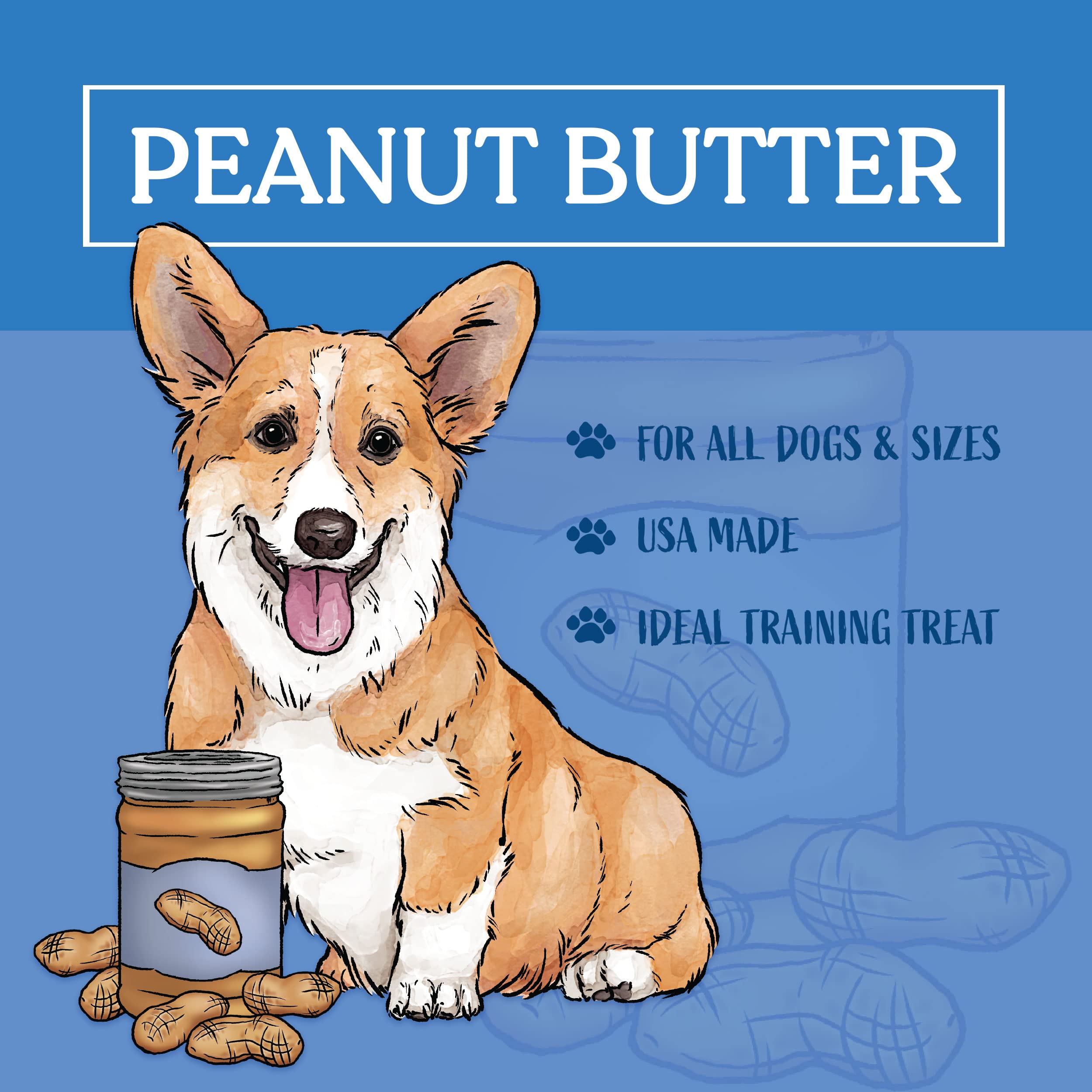 All Natural Peanut Butter Dog Treats - Lactose Free, Soy Free, Gluten Free, Wheat Free - USA Made Crunchy Cookies for All Dog Breeds - 14oz Baked Goodness for Training Rewards & Healthy Snacking