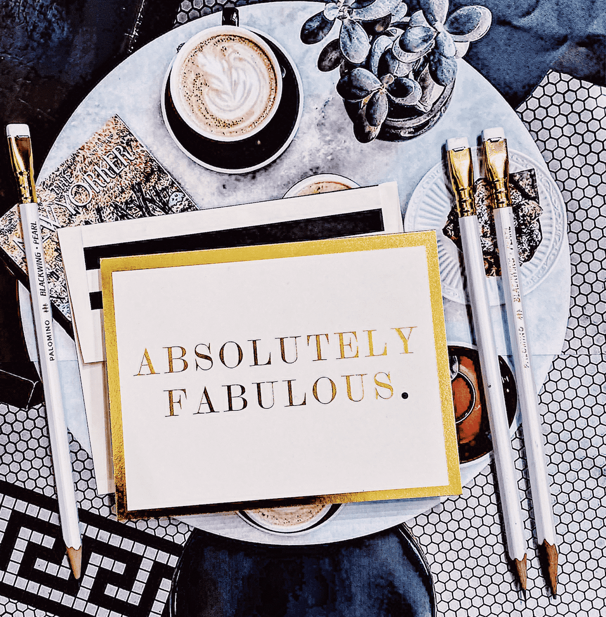 Absolutely Fabulous Greeting Card - Elegant Single Folded Signature Card for Birthdays, Weddings & Special Occasions - Perfect for Handwritten Notes & Heartfelt Messages