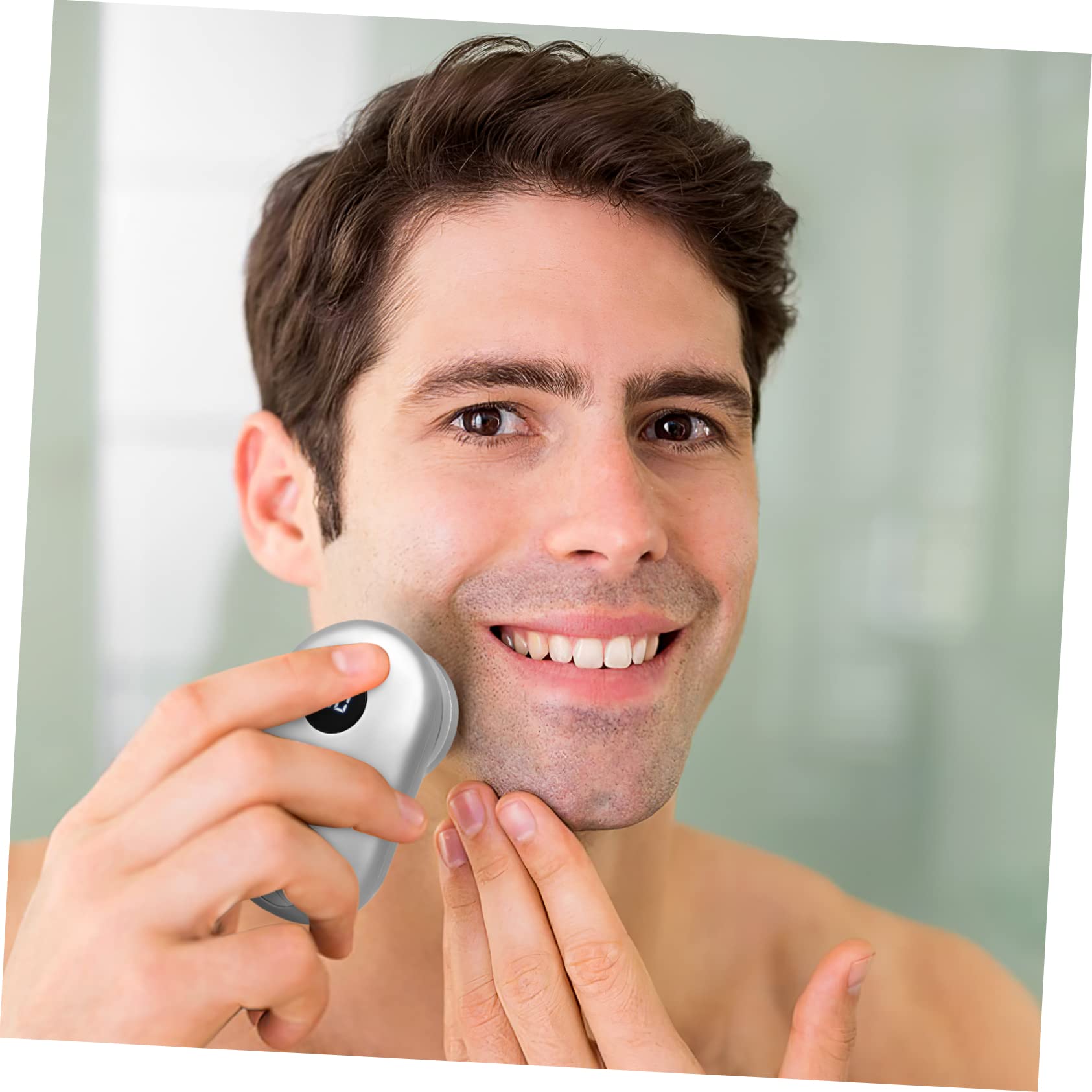 IPetBoom Electric Shaver for Men - Rechargeable Body & Beard Trimmer, Portable Mini Shaver with ABS Silver Coating - Perfect for Travel, Gym & Home Grooming