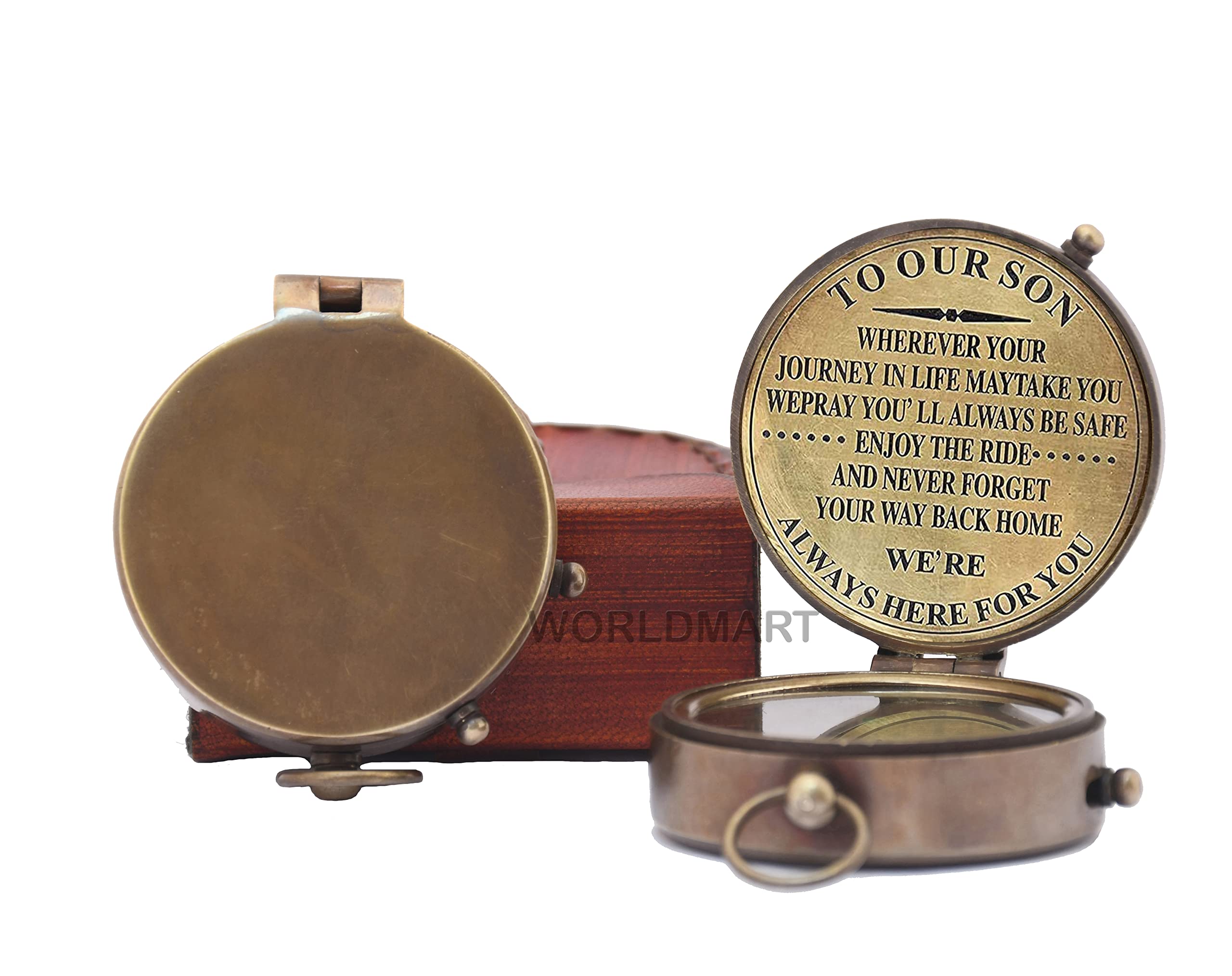 Compass Gift for Son - Engraved Mother to Son Keepsake - Graduation, Birthday & Confirmation Present for Boys - Perfect for Outdoor Adventures & Special Occasions