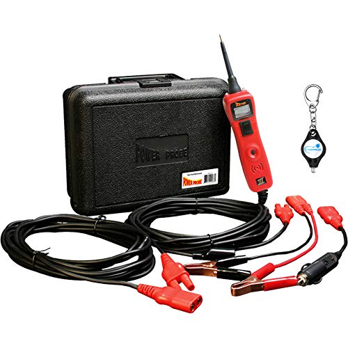 Power Probe III Automotive Diagnostic Test Kit with Digital Volt Meter, AC/DC Current Tester, Resistance Circuit Analyzer & Keychain Light (Red) - Perfect for Car Repairs, Electrical Troubleshooting & DIY Mechanics