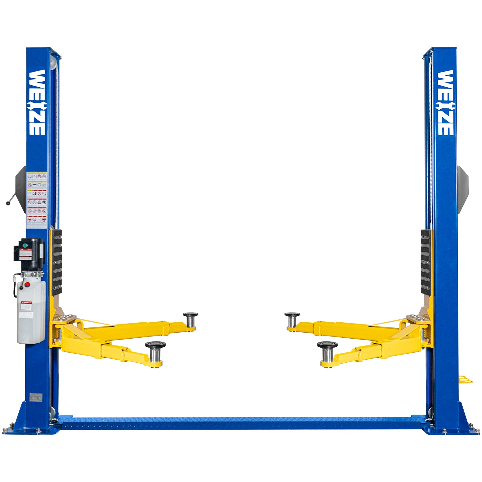 WEIZE 2 Post Car Lift 12000 lbs Capacity - 220V 4HP Heavy Duty Auto Lift with Single Point Lock Release for Auto Repair Shops & Home Garages