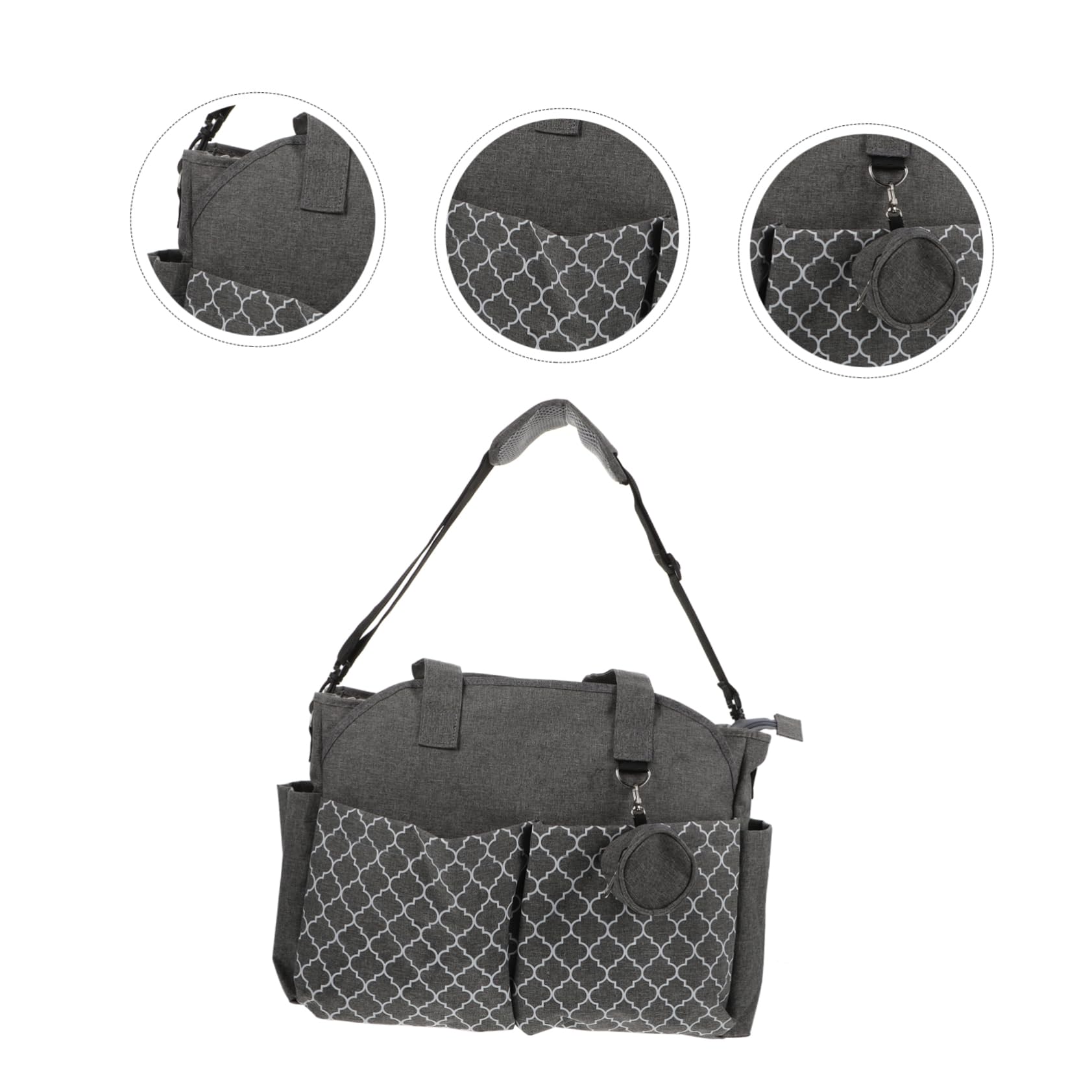 Vaguelly 2-Pack Waterproof Diaper Bag for Moms - Large Tote Shoulder Bag with Changing Pad - Durable Polyester Baby Nappy Bag for Travel, Daycare & Outings