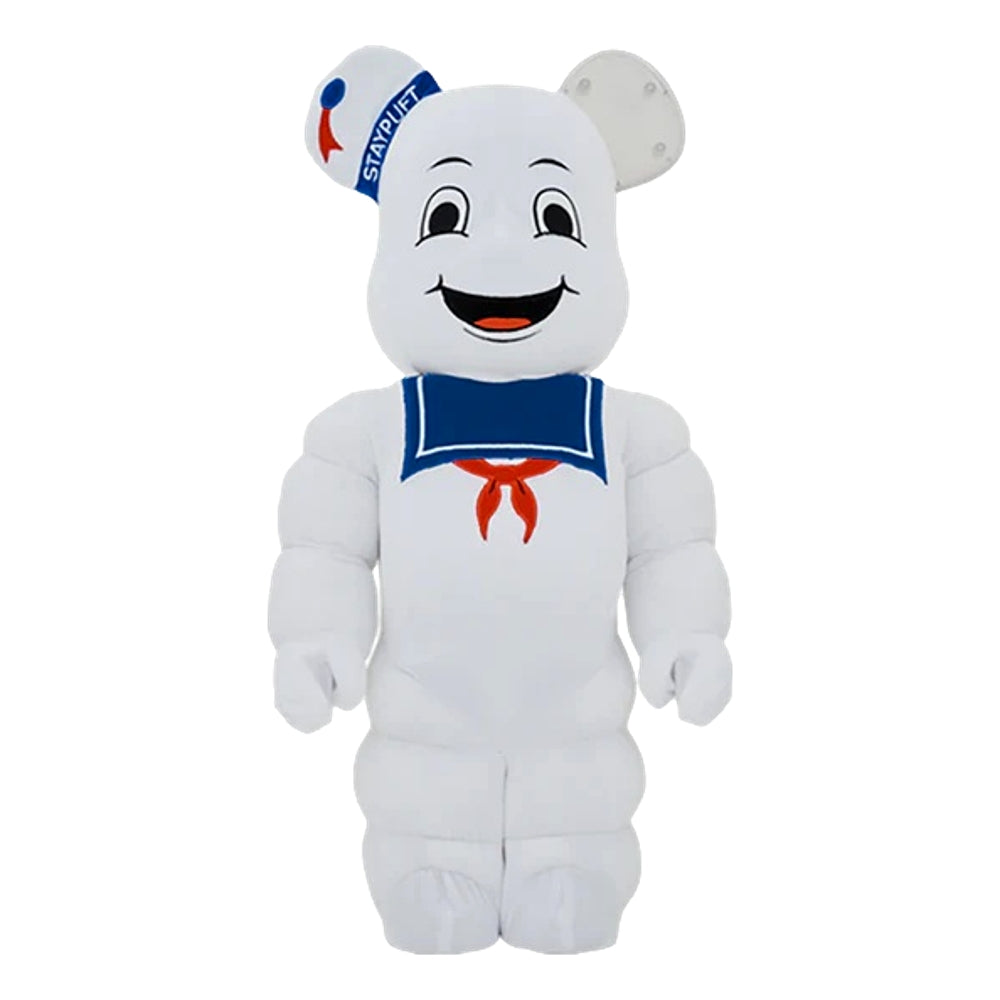 MEDICOM TOY BE@RBRICK STAY PUFT MARSHMALLOW MAN COSTUME VER. 400% WHITE Collectible Figure - Ghostbusters Inspired Vinyl Art Toy for Display & Home Decor