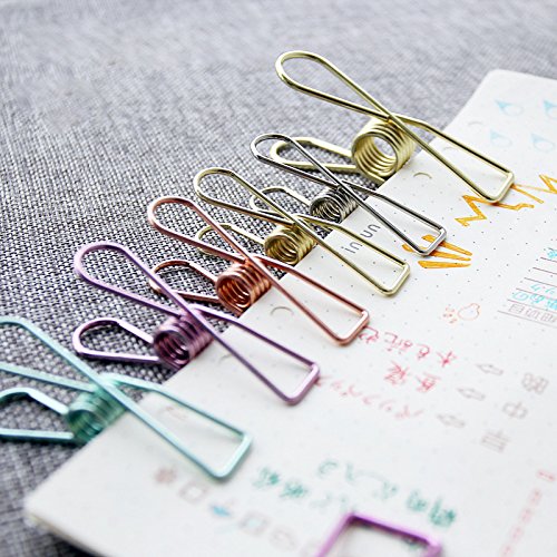 25 Pack Black Small Metal Clips - Multi-Purpose Clothesline Utility Clips for Hanging Laundry, Organizing Papers, and DIY Crafts