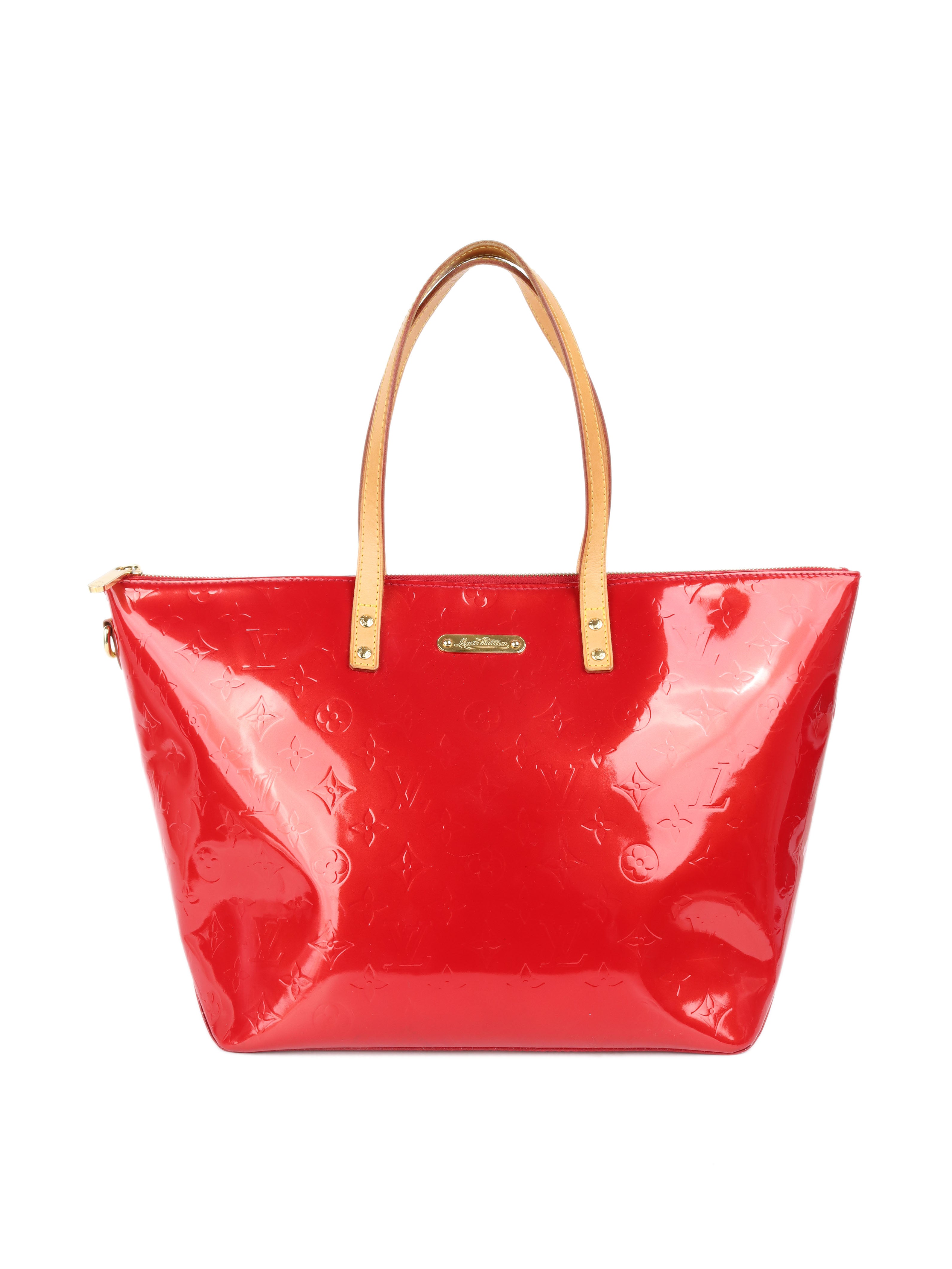 Authentic Louis Vuitton Pomme d'Amour Vernis Bellevue GM Handbag - Luxury Red Leather Shoulder Bag for Women | Perfect for Work, Travel & Evening Events