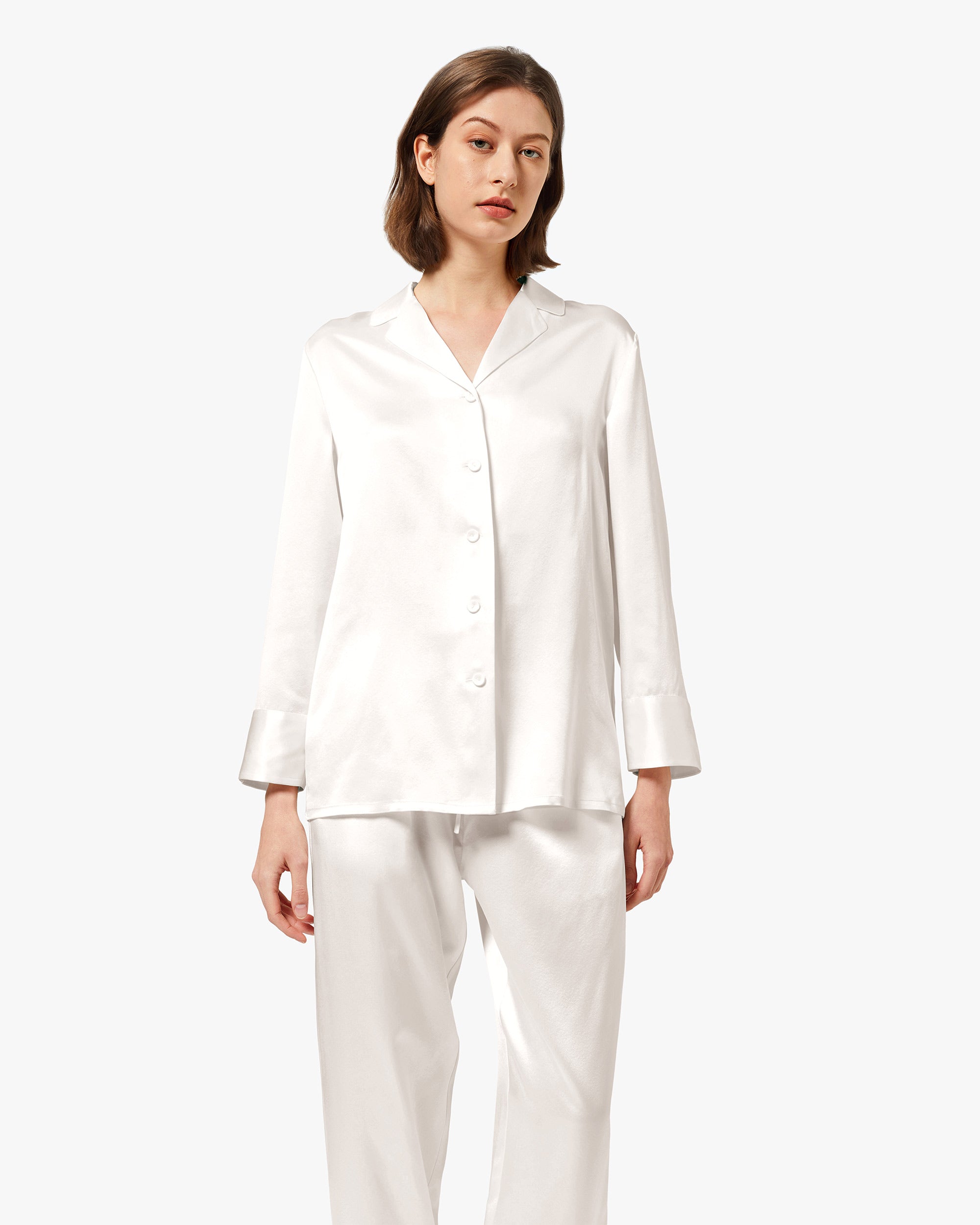 Luxury Classic Silk Pajamas for Women - Soft & Comfortable Sleepwear Set - Perfect for Relaxing at Home, Spa Days & Romantic Getaways