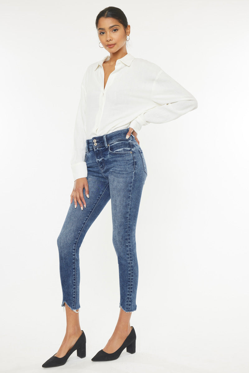 Torrance High Rise Ankle Skinny Jeans for Women - Stretchy Slim Fit Denim Pants, Comfortable & Fashionable - Perfect for Casual Outfits, Workwear, and Night Out