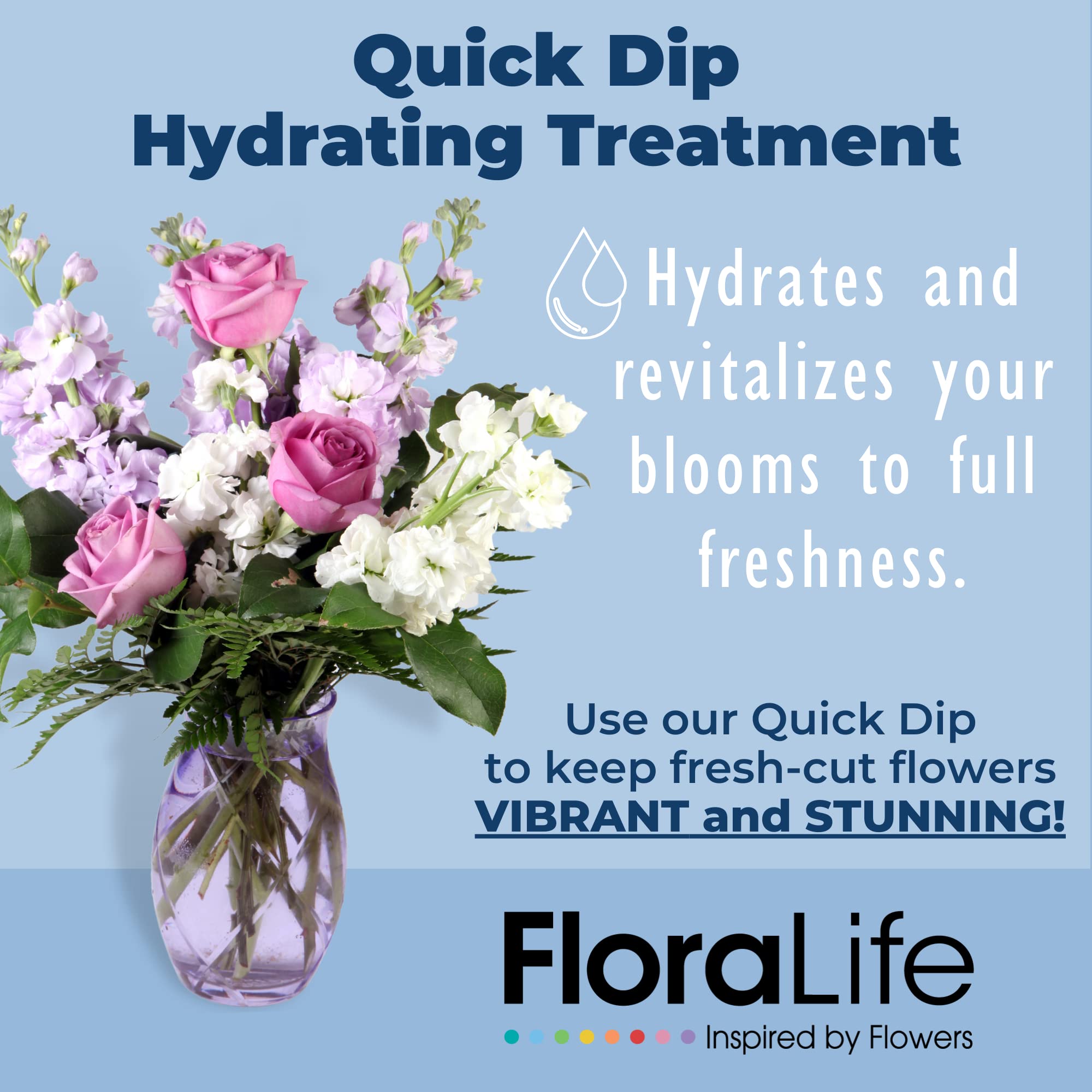 FloraLife Fresh-Cut Flower Care Kit - Nutrient Solution, Hydration Treatment & Cleaning Spray with Pruning Shears | Extend Flower Life for Bouquets, Centerpieces & Home Decor