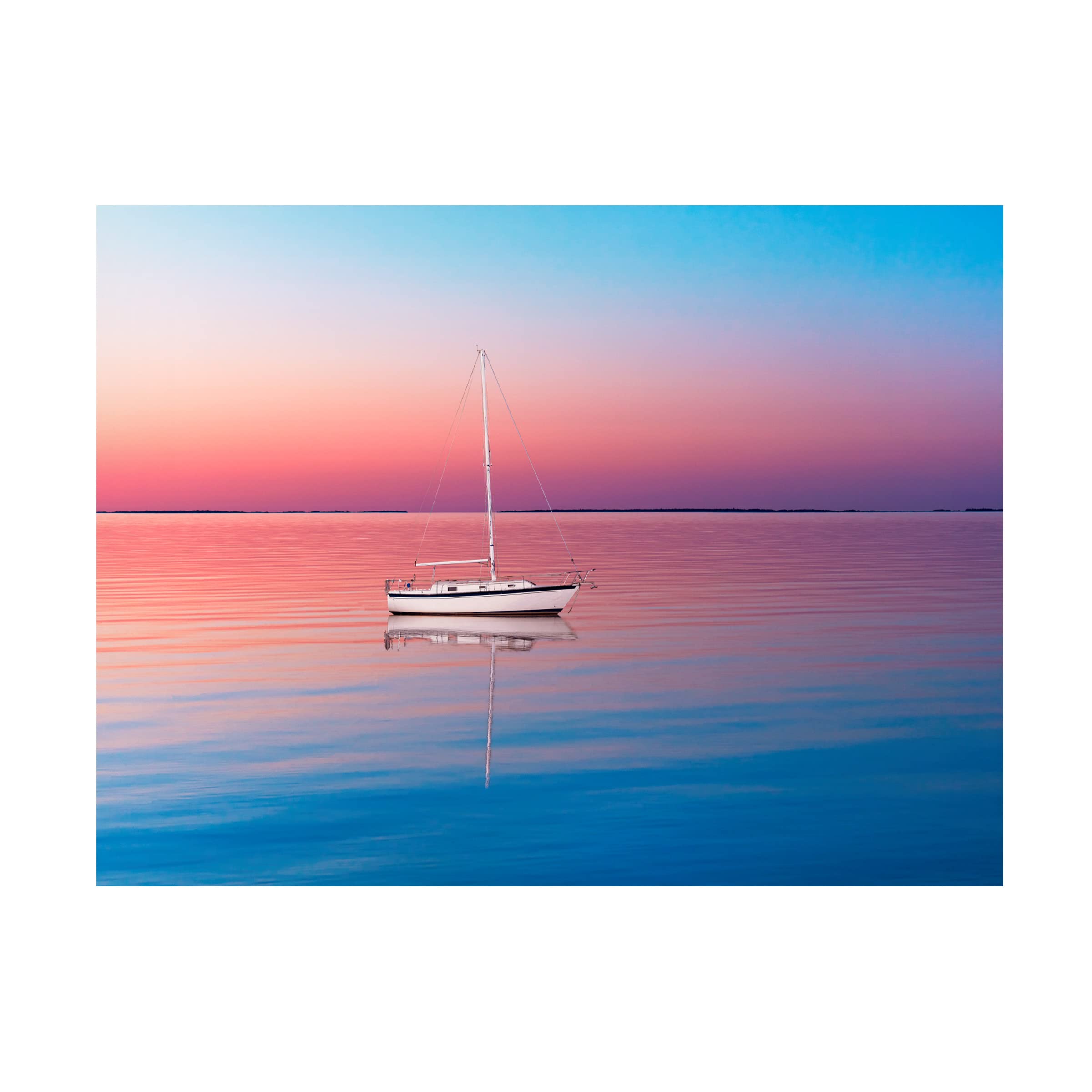 Trademark Fine Art 'Lakescape VI' Canvas Wall Art by James McLoughlin - Stunning Landscape Painting for Living Room, Bedroom & Office Decor