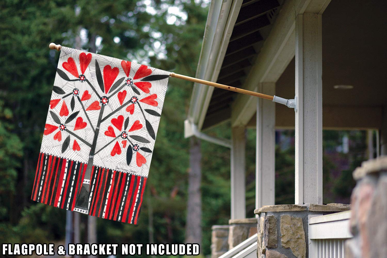 Toland Home Garden 1012480 Blooming Love Valentine Flag - 28x40 Inch Double Sided Outdoor Yard Decoration for Valentine's Day | Perfect for Front Porch, Garden, and House Decor