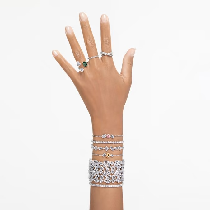 Mesmera Mixed Cuts Bracelet for Women - Elegant Beaded Jewelry with Crystal & Gemstone Accents | Perfect for Parties, Weddings & Everyday Wear