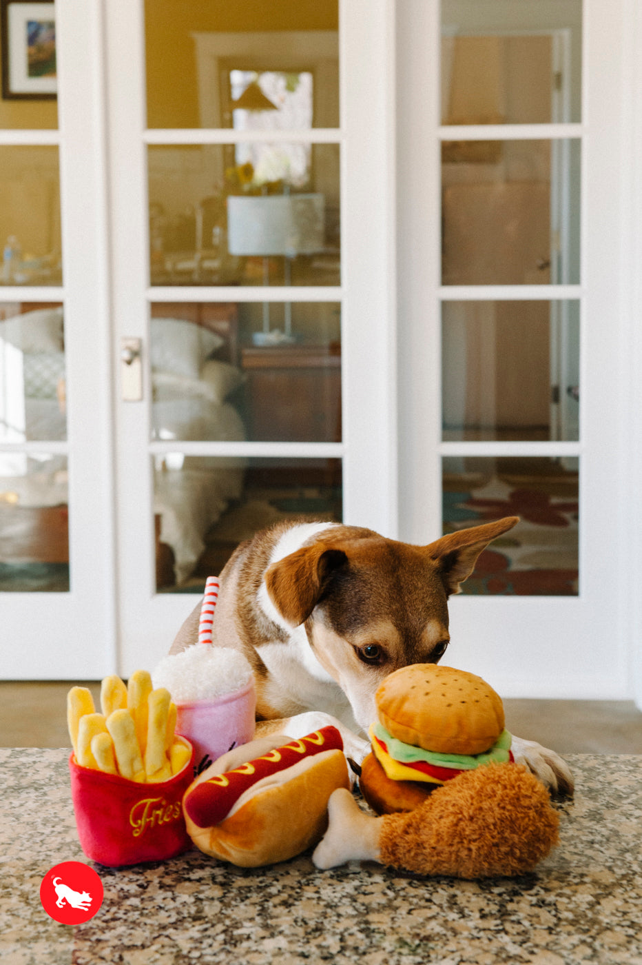 American Classic® Hot Dog Plush Dog Toy by Pet P.L.A.Y. - Durable Chew Toy for Small & Large Dogs - Perfect for Fetch, Tug-of-War & Cuddling