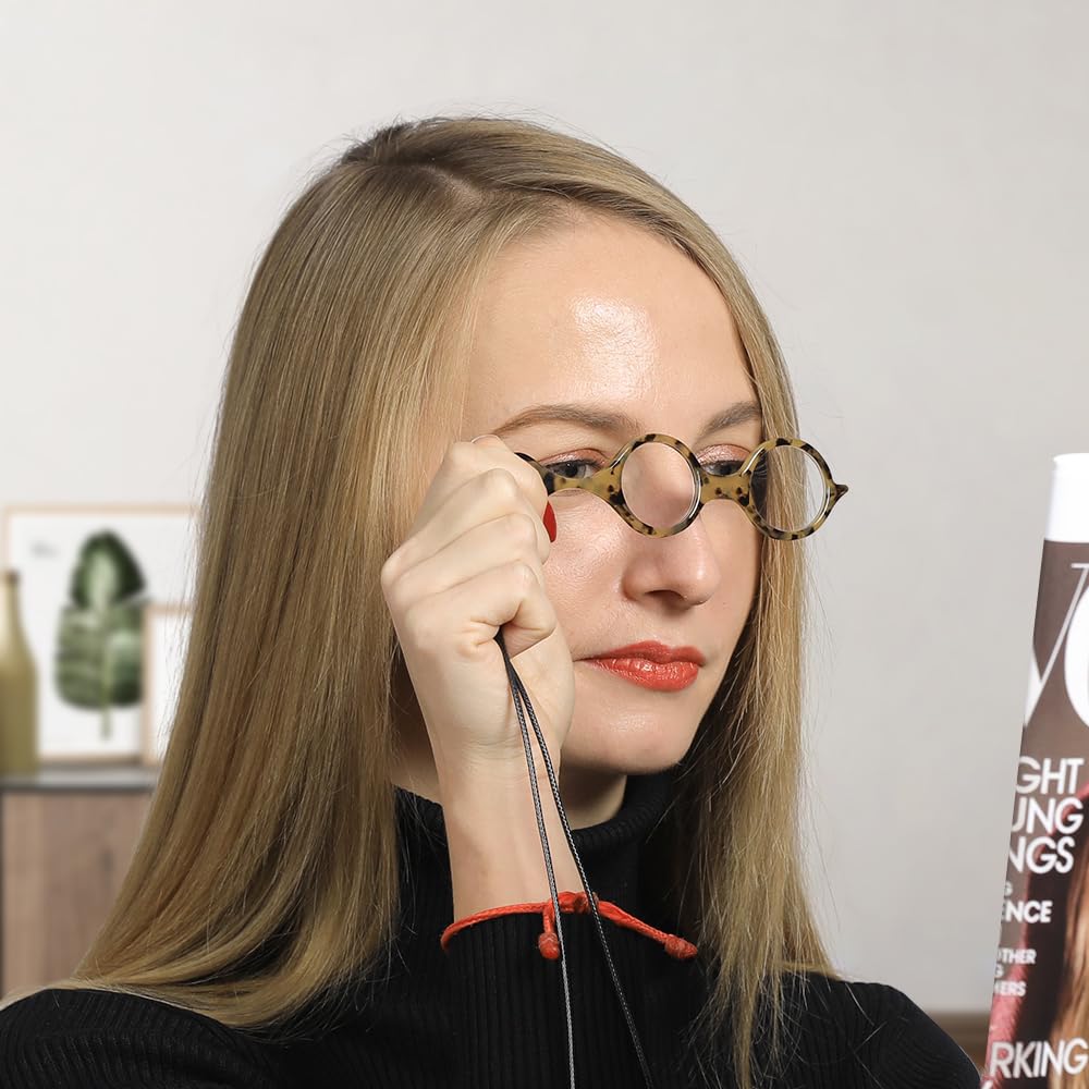 TERAISE Lightweight Reading Glasses Pendant Necklace - Anti-Loss Readers with Case for Women | Perfect for Reading, Shopping & Travel Accessories