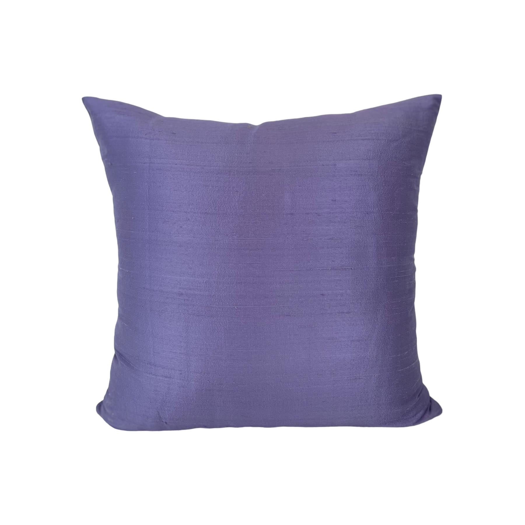17x17 Dupioni Silk Periwinkle Throw Pillow - Luxury Home Decor for Sofa, Bed & Living Room