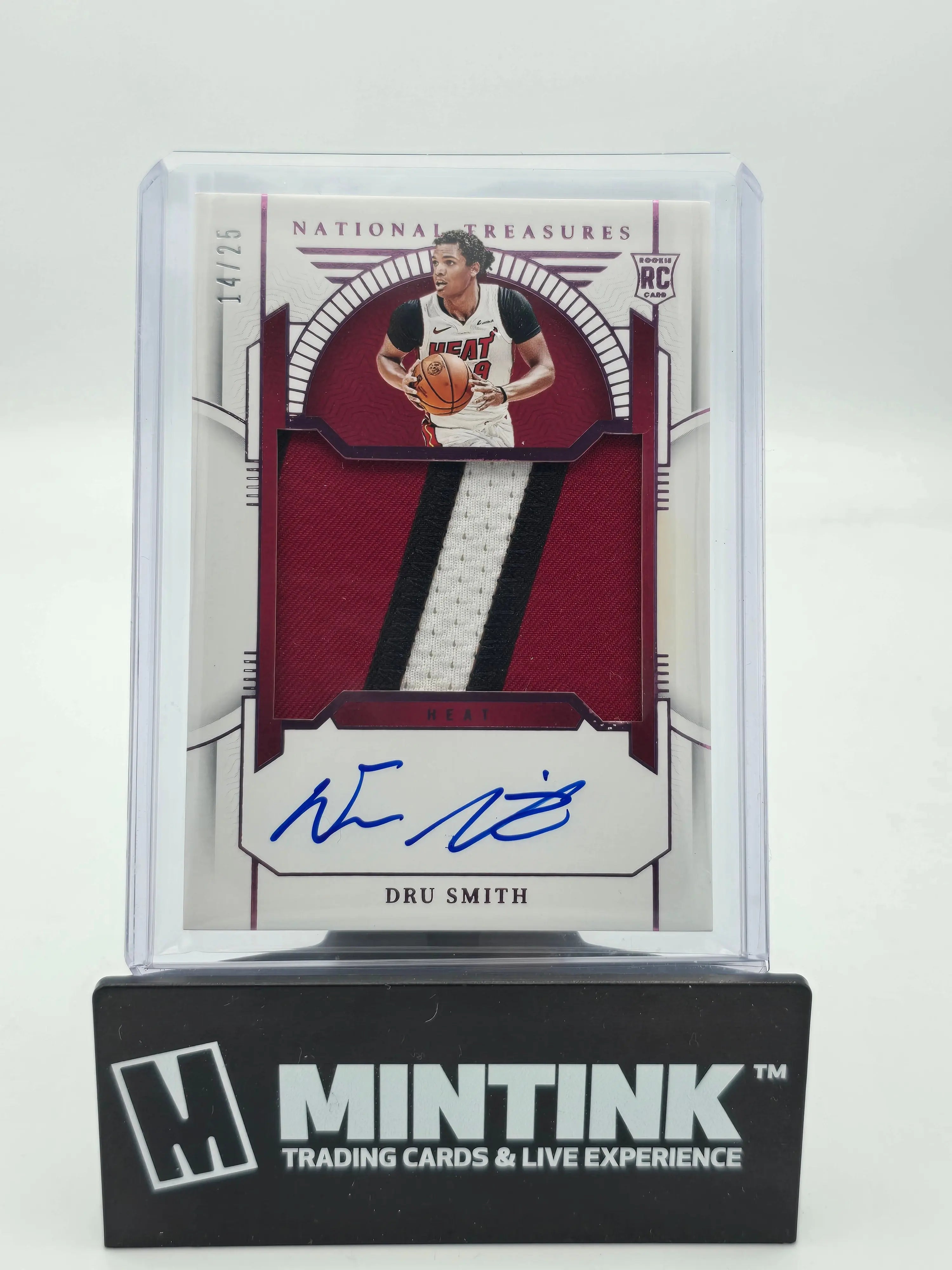 2023-24 Panini National Treasures Dru Smith Rookie Card Pink Jersey Patch Autograph /25 - NBA Collectible for Fans & Investors