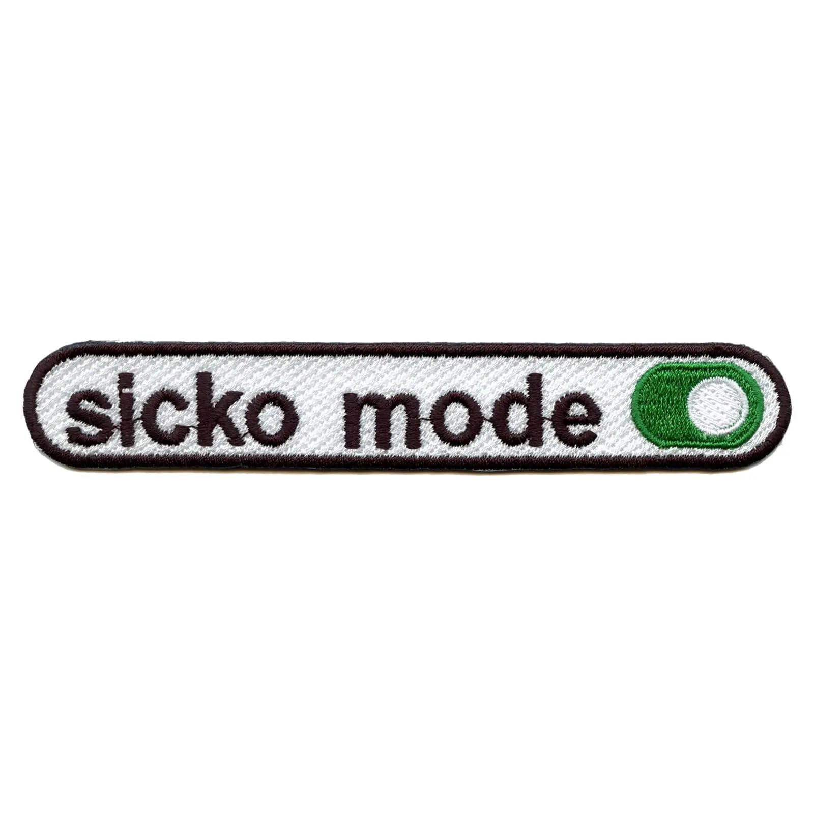 Sicko Mode Music Beat Embroidered Iron-On Patch for Nintendo Switch - Perfect for Customizing Gaming Gear & Apparel