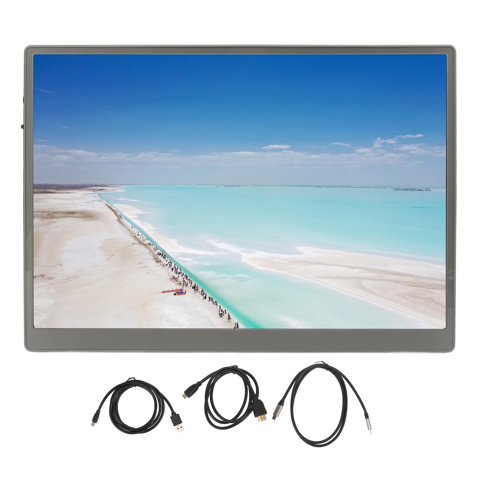 ASHATA 10.5inch Portable Monitor - Full HD 1920x1280 IPS Screen, 60Hz Gaming Monitor with HDR & Dual Speakers | External Second Display for Laptop, PC, Phone, Xbox & PS5 | Perfect for Travel, Work & Gaming