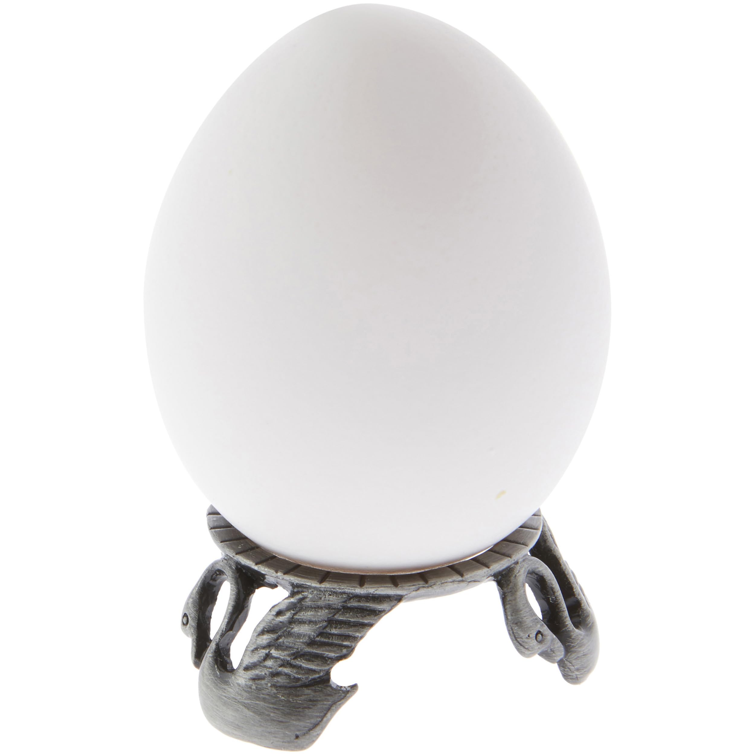 Bard's Pewter Egg Stand Holder with Swan Design - 0.875 Inch Diameter (Pack of 12) for Hen Sized Eggs - Perfect for Easter Decor, Table Centerpieces & Farmhouse Kitchen Display