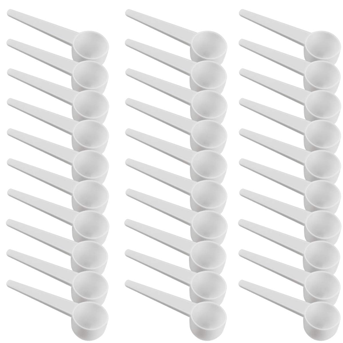 40PCS 15ml/15cc Food Grade Plastic Measuring Spoons Set - Long Handle Tablespoon & Coffee Scoops for Precise Measuring of Coffee, Grains, Protein Powder, Spices - Perfect for Baking, Cooking & Meal Prep