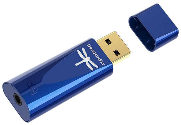 AudioQuest Dragonfly Cobalt Portable USB DAC & Headphone Amplifier - High-Resolution Audio for iPhone, Android, PC & Mac - Perfect for Travel, Home Listening & Studio Monitoring